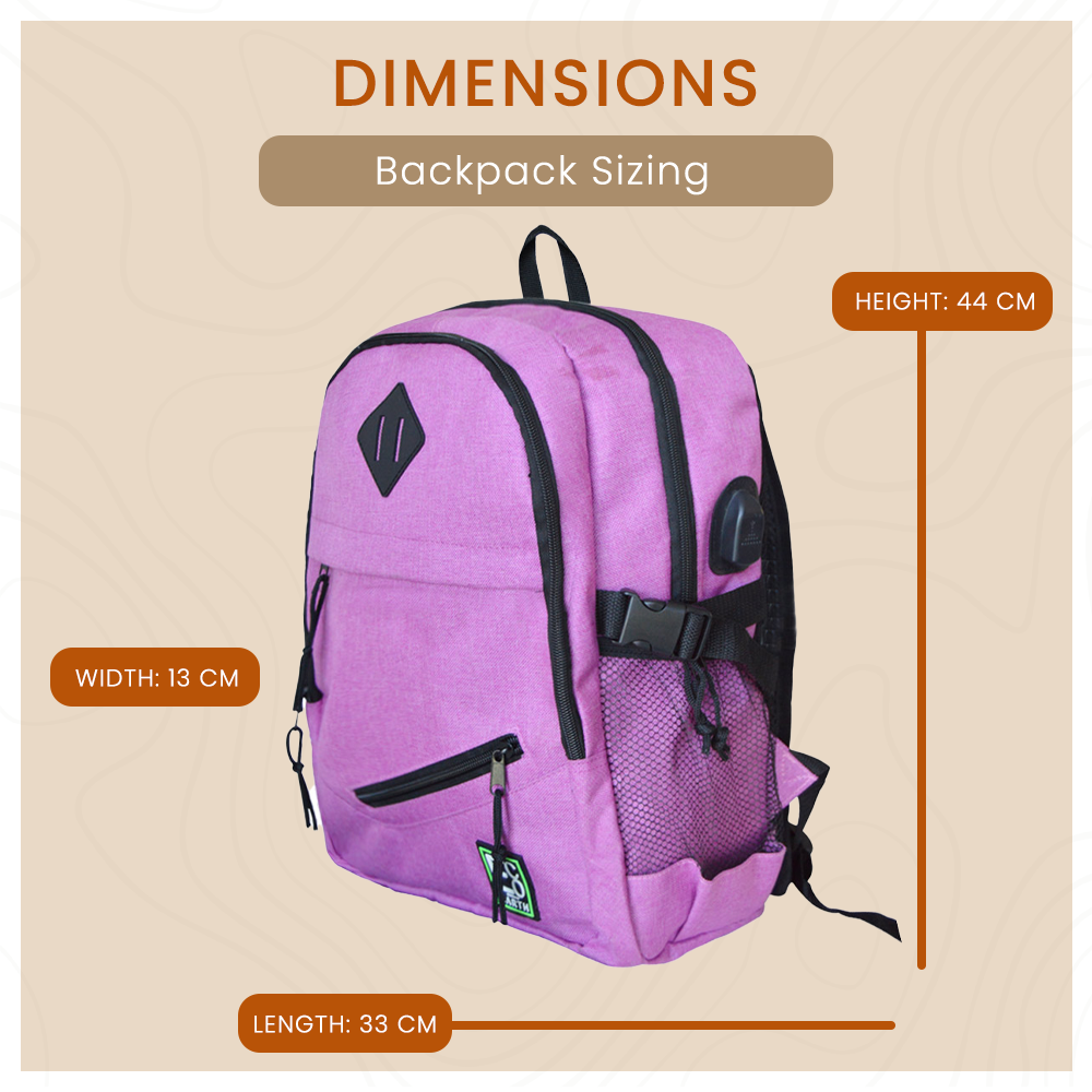 Backpack with USB Laptop or Phone Charging Port