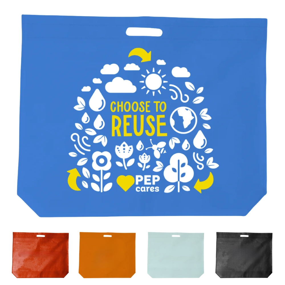 DSC01-L - Large Reusable Non-Woven Die Cut Shopping Bag | 70GSM, 35L