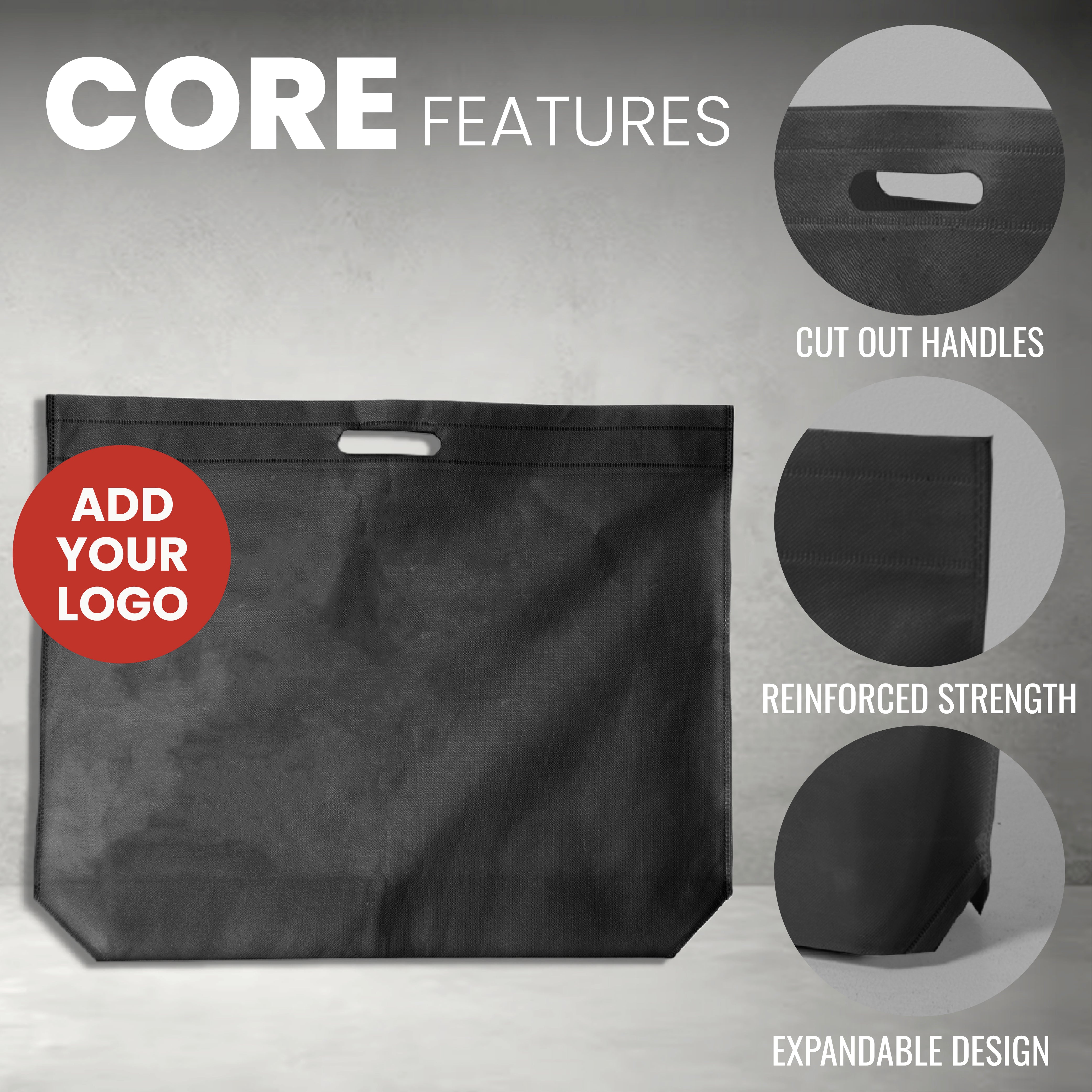 DSC01-L - Large Reusable Non-Woven Die Cut Shopping Bag | 70GSM, 35L