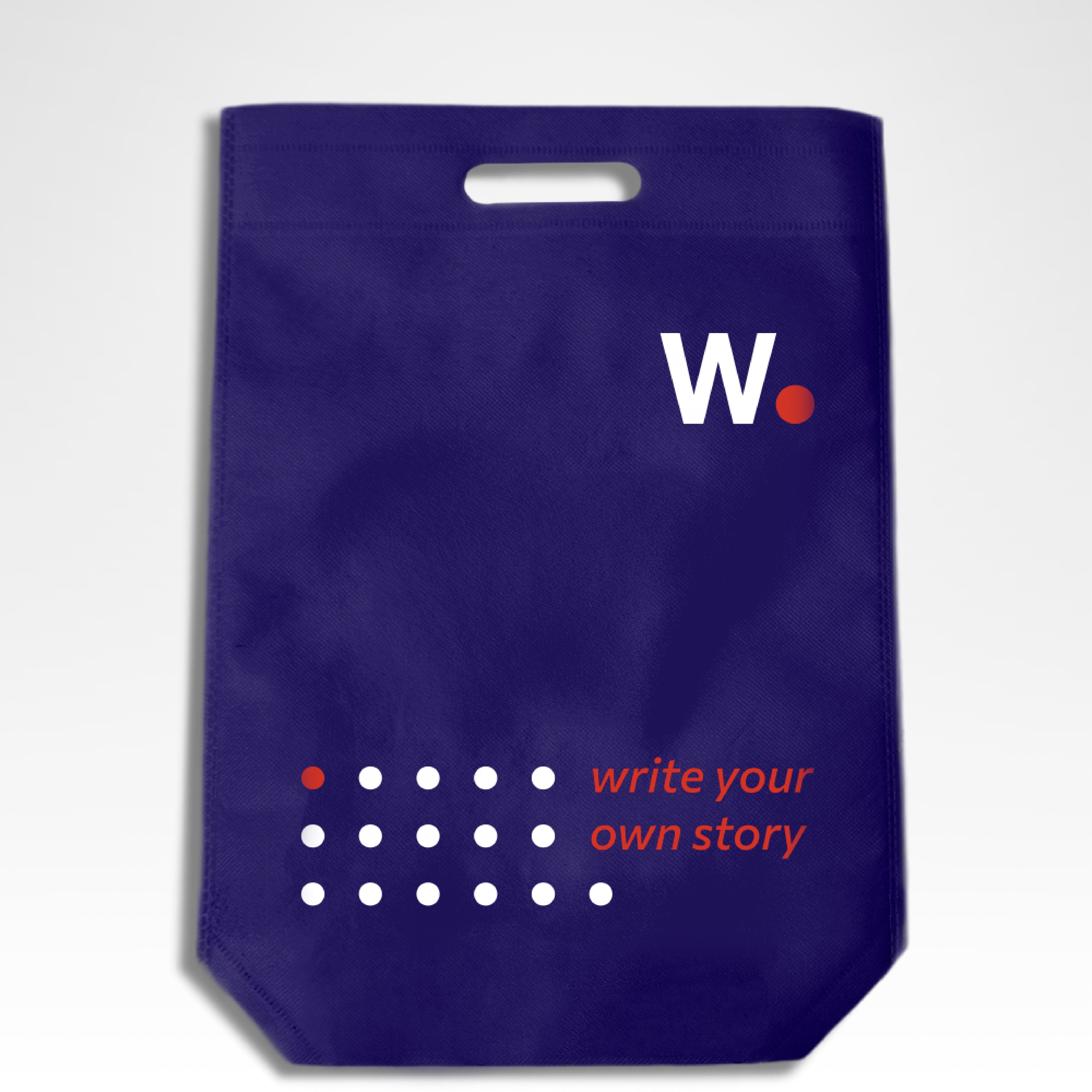 DSC01-S -Small Reusable Non-Woven Die Cut Shopping Bag | 50GSM, 14L