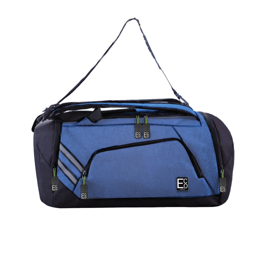 Sport Duffel & Backpack Travel Bag – Navy & Black