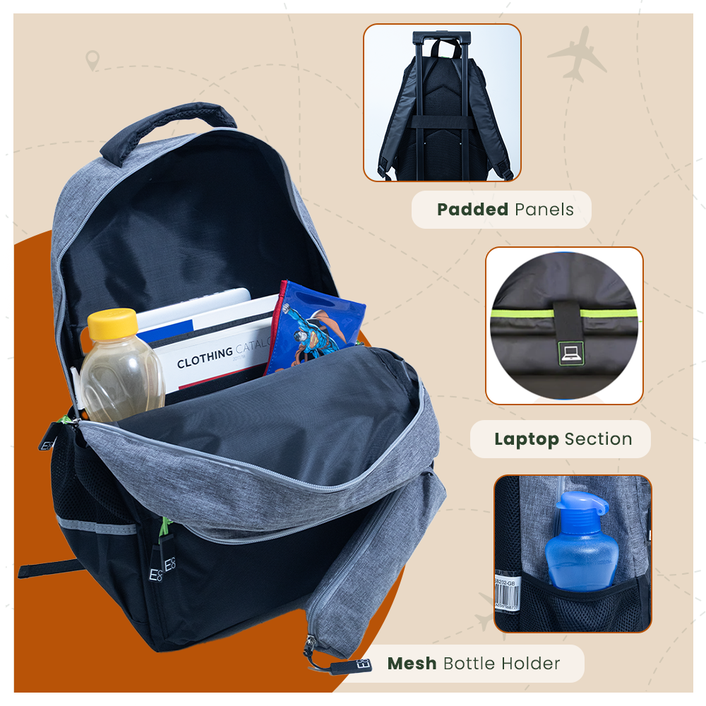 Student Backpack with Clip-on Pencil Case