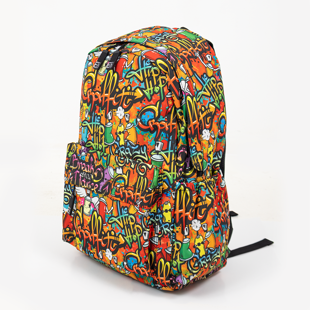 Graffiti Backpack | Colourful Urban School Bag with Street Art Design