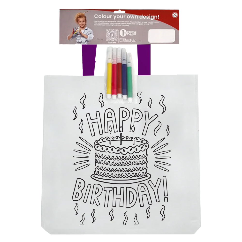 KCT-01 - Kids Colouring Reusable Non-Woven Shopping Bag | 50GSM, 8L