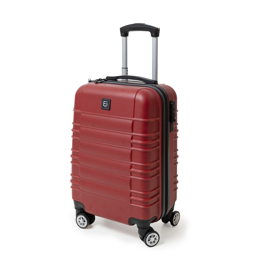 مجموعة حقائب سفر سانتوريني الحمراء المقاومة للسرقة - عجلات دوارة 360 درجة - قطعتان