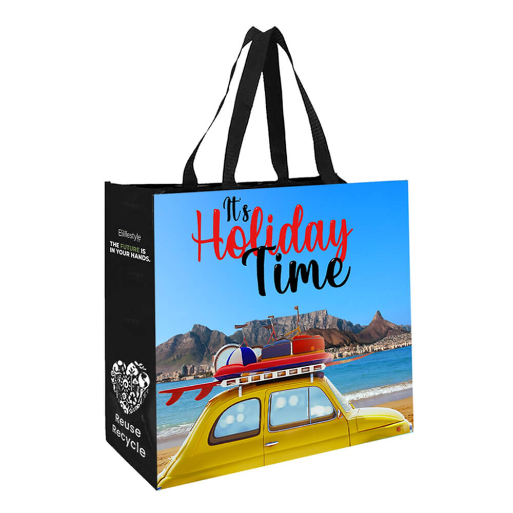 "Holiday Time" Reusable Laminated Shopping Bag | 100GSM, 28L