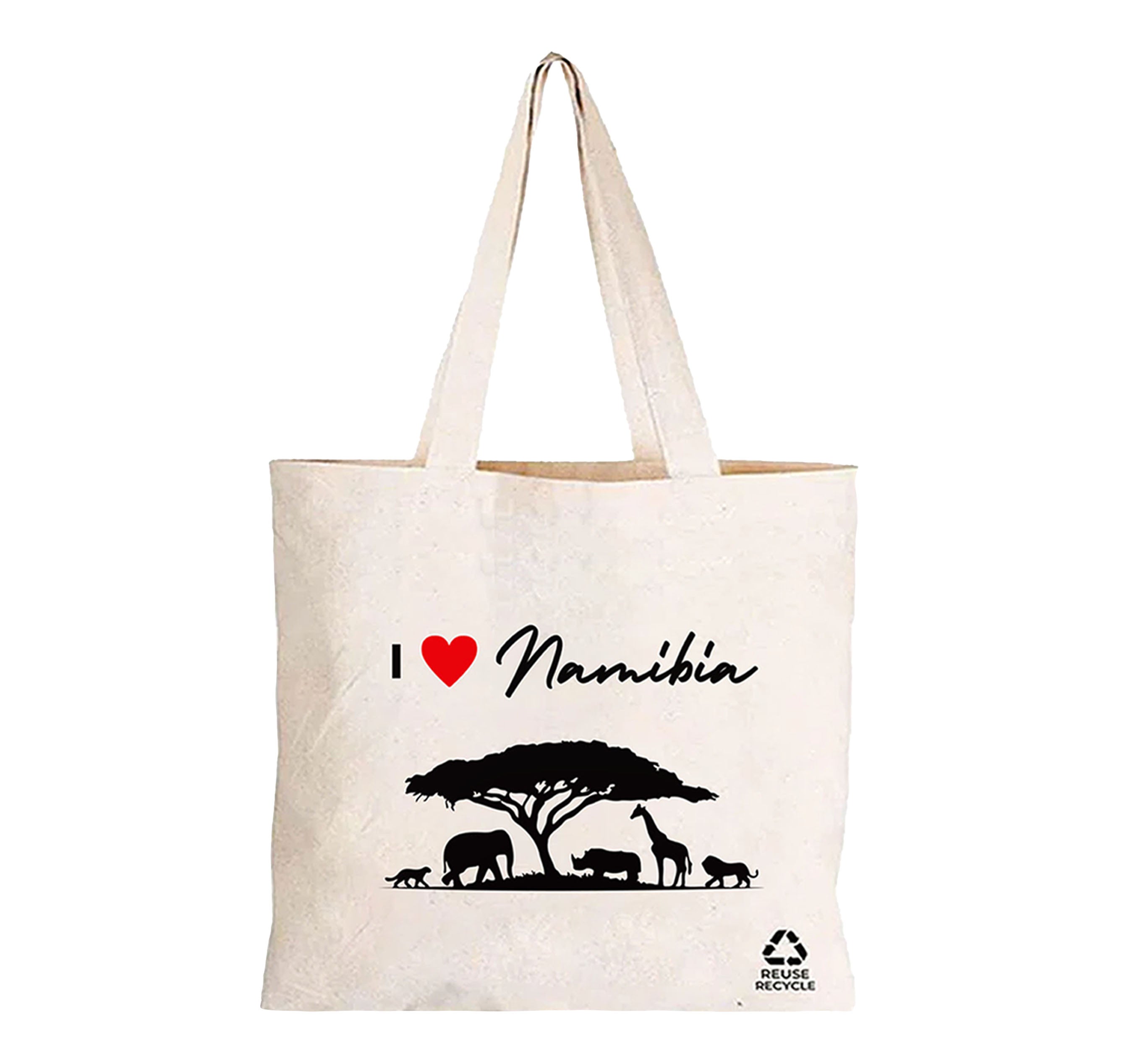 CAN02-ILN - "I Love Namibia" Reusable Cotton Tote Bag | 270GSM, 18L