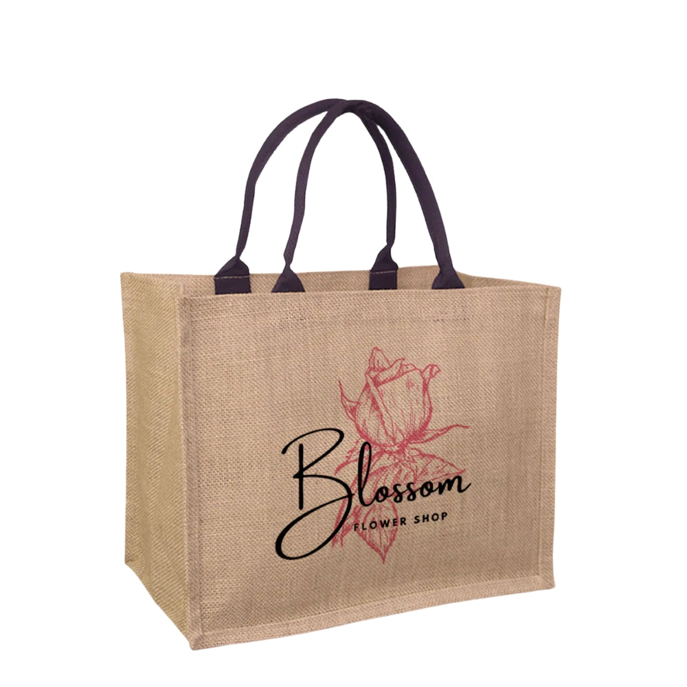 JUTE01-PLN - Plain Reusable Jute Tote Bag | 300GSM, 18L