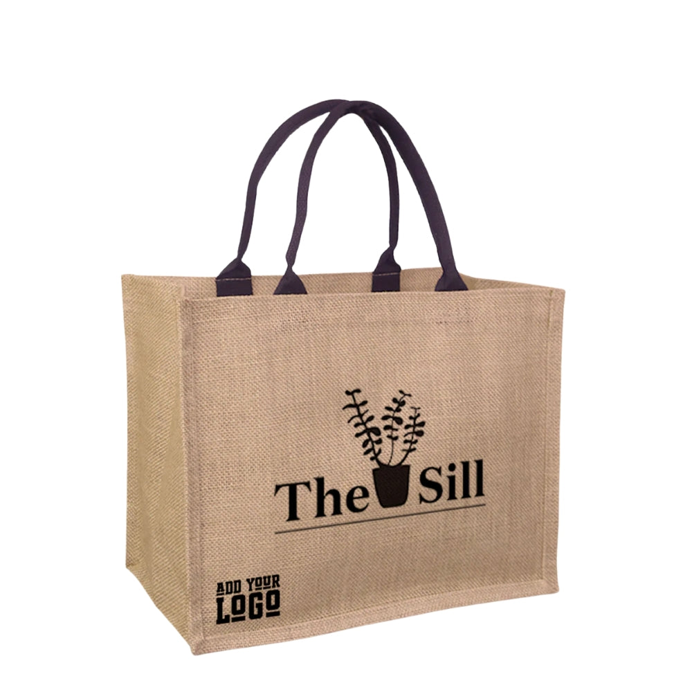 JUTE01-PLN - Plain Reusable Jute Tote Bag | 300GSM, 18L