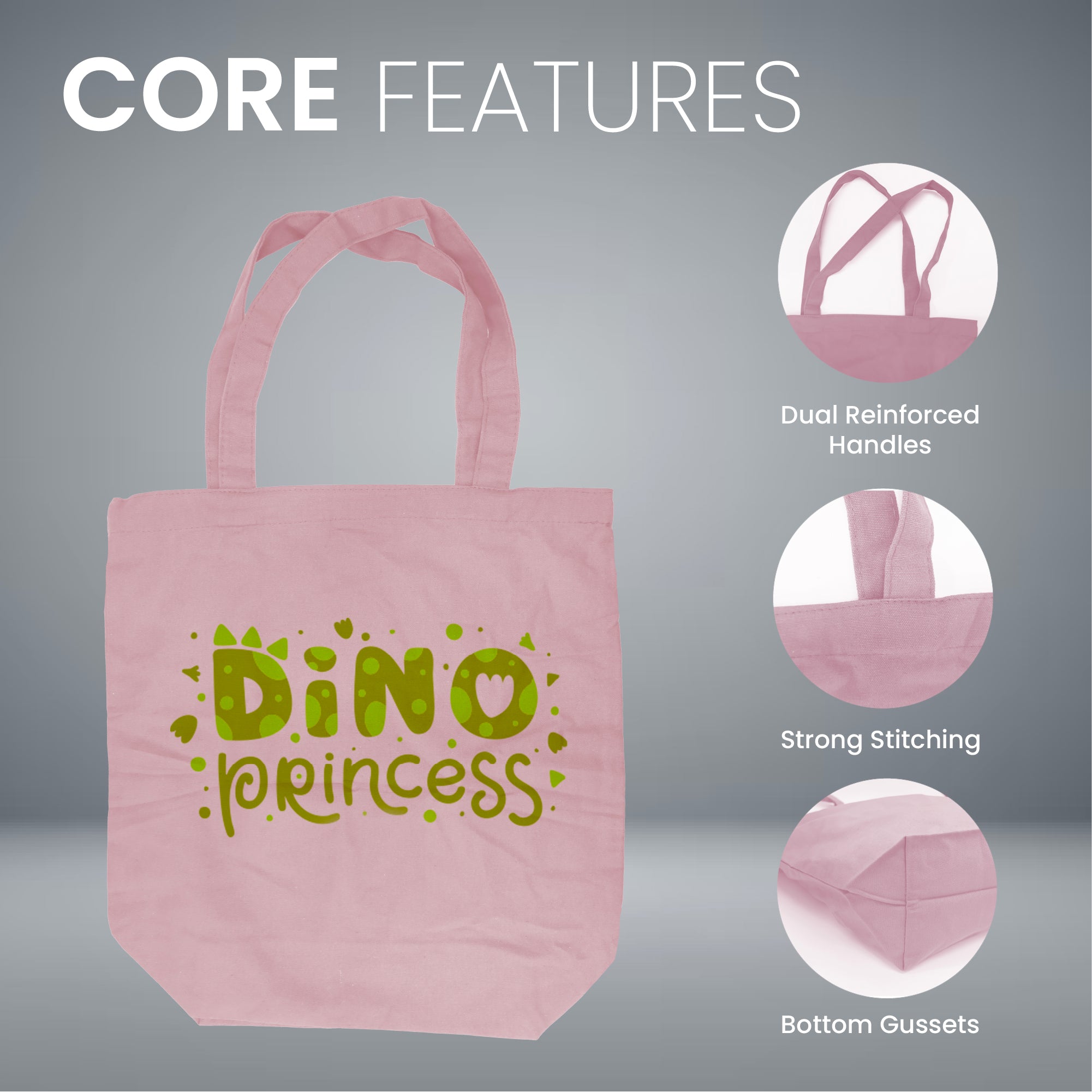 CAN05 - Kids Reusable Cotton Tote Bag | 120GSM, 15L