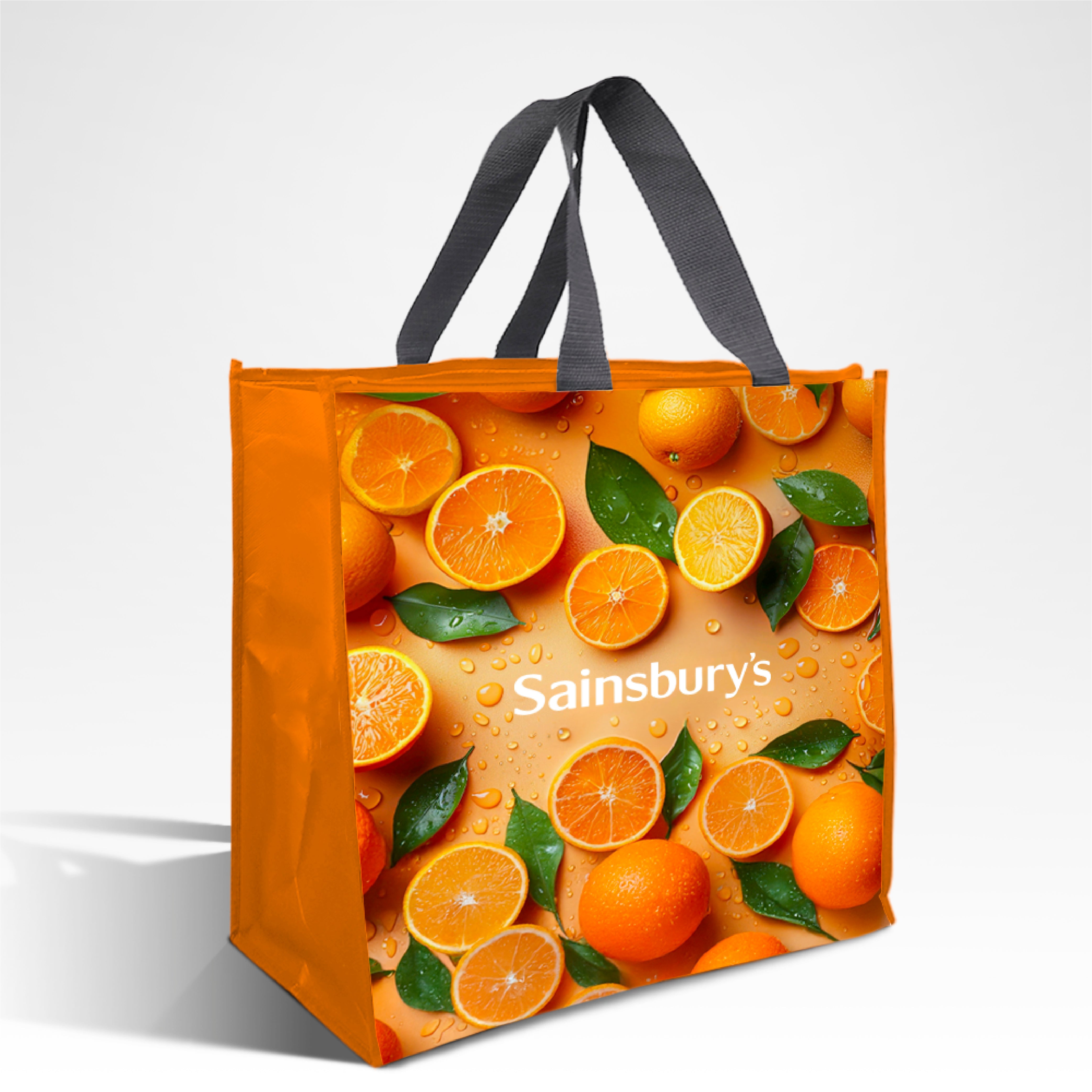 LAM-Z04 - Assorted Design Reusable Laminated Cooler Shopping Bag with Zipper | 70GSM, 28L