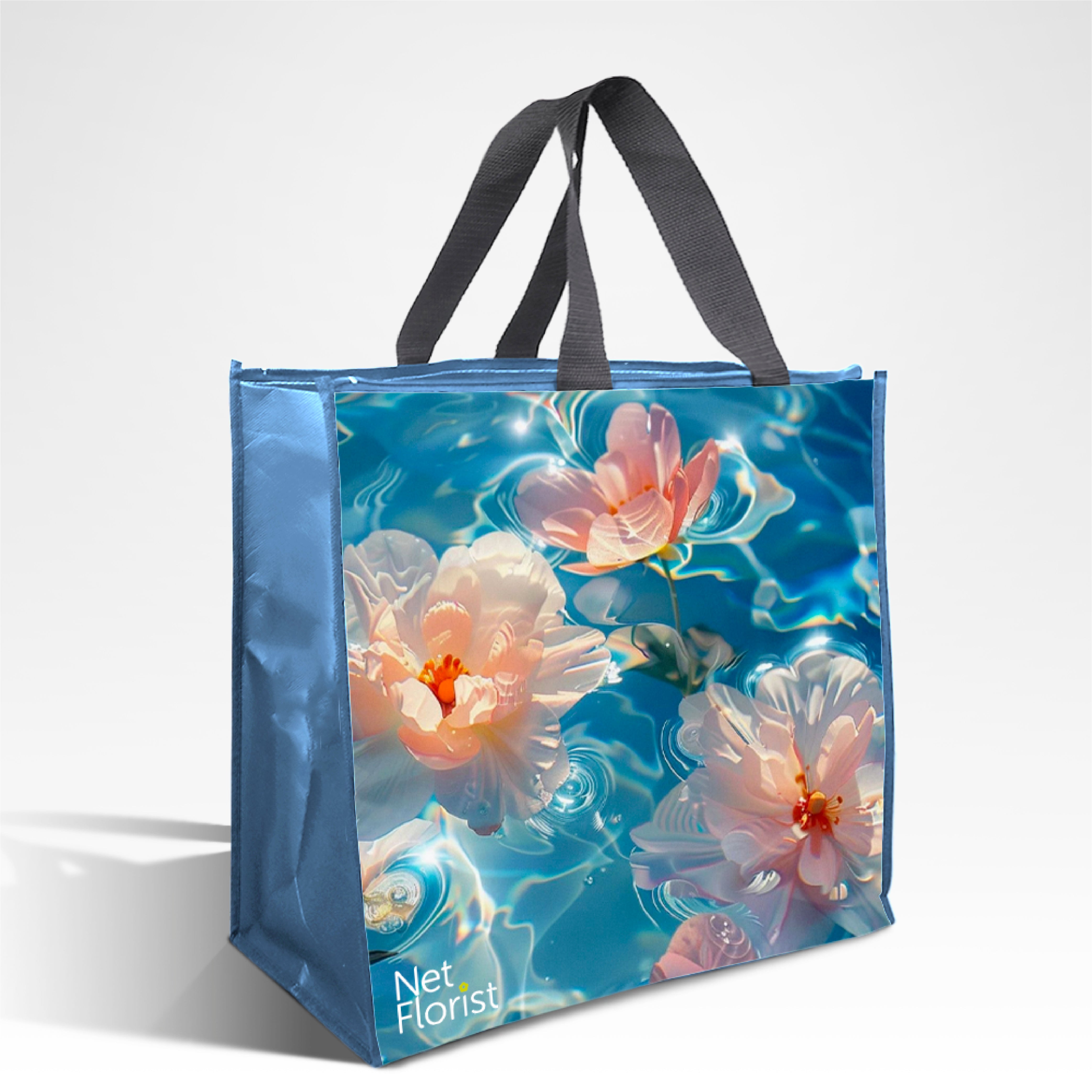 LAM-Z04 - Assorted Design Reusable Laminated Cooler Shopping Bag with Zipper | 70GSM, 28L