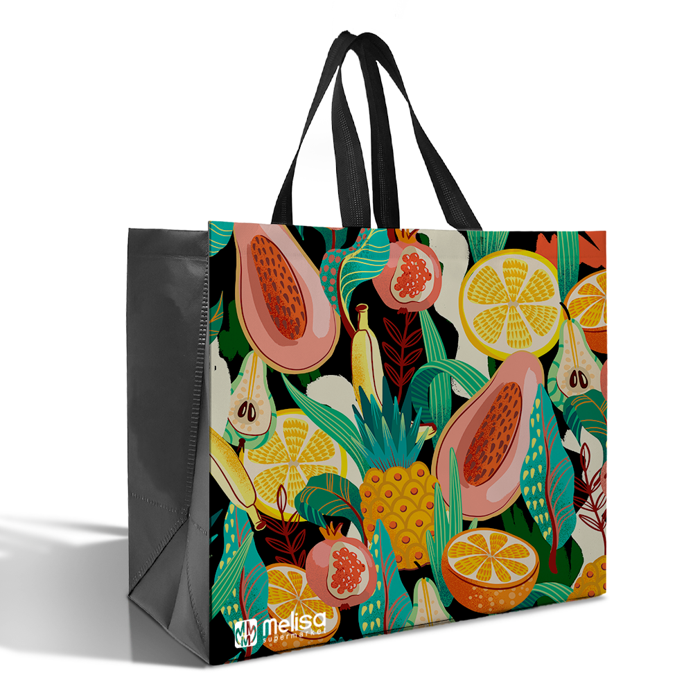 LAM03 - Assorted Design Reusable Laminated Shopping Bag | 110GSM, 36L