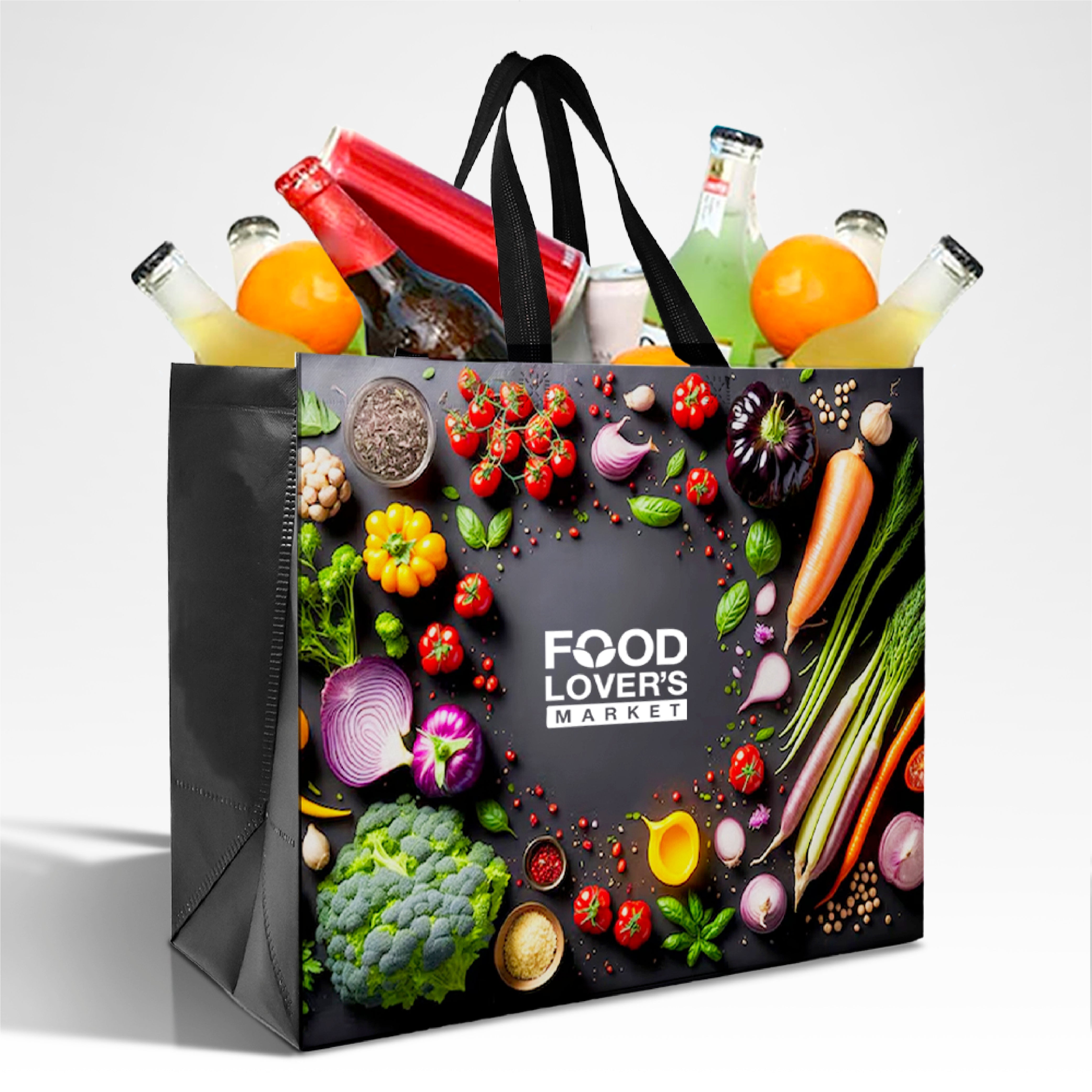 LAM01 - Multi Design Reusable Laminated Shopping Bag | 110GSM, 36L