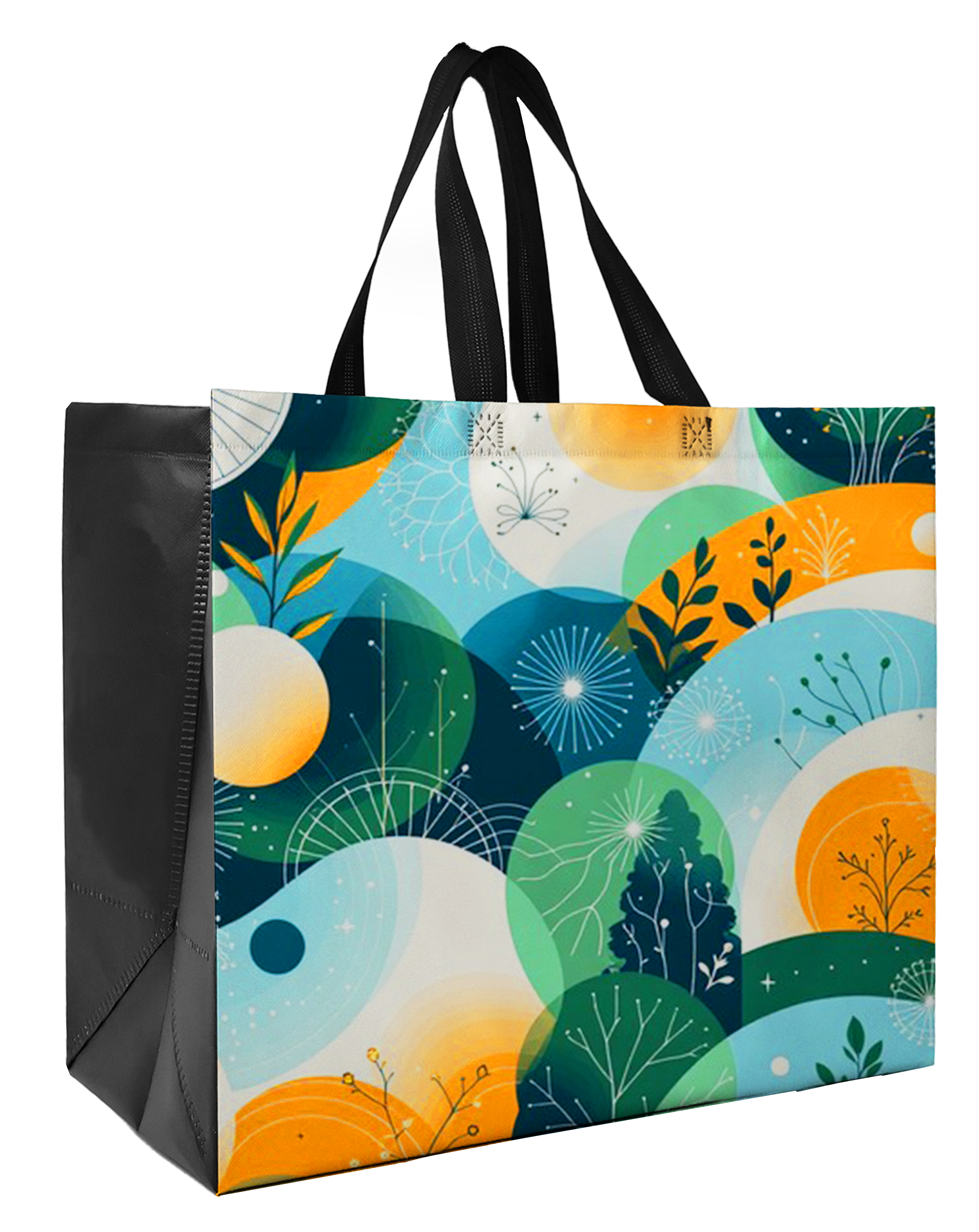 LAM03 - Assorted Design Reusable Laminated Shopping Bag | 110GSM, 36L