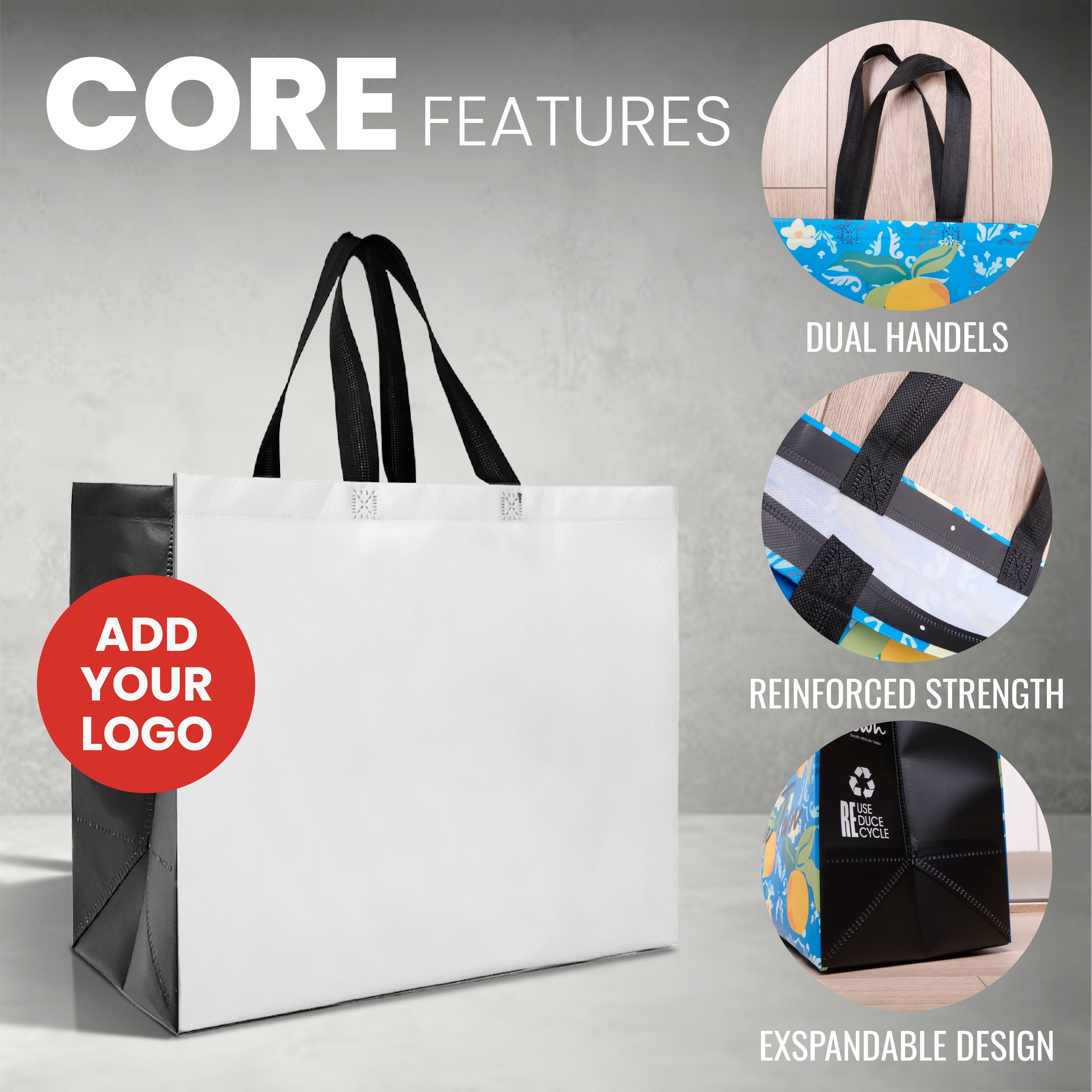 LAM03 - Assorted Design Reusable Laminated Shopping Bag | 110GSM, 36L