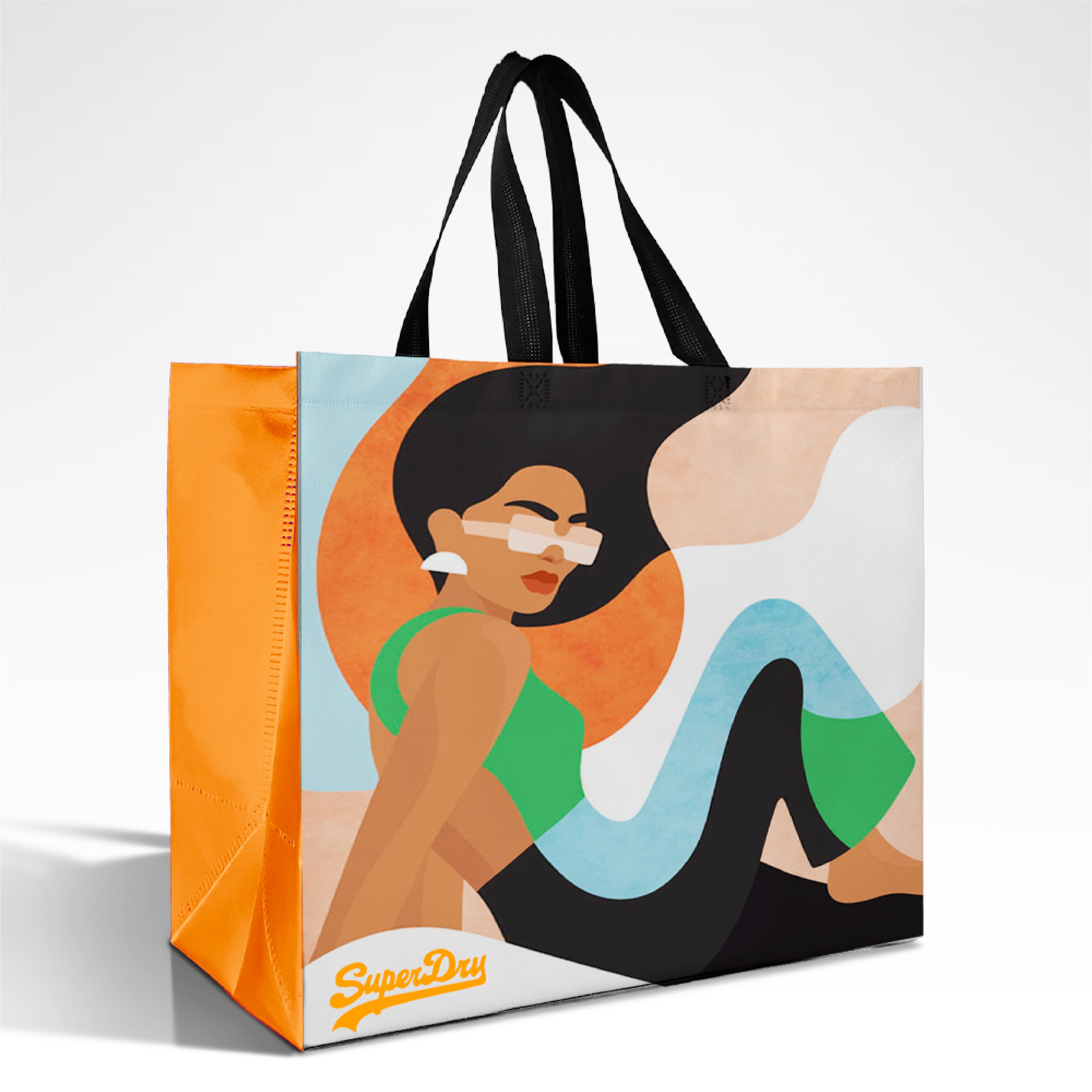 LAM01 - Multi Design Reusable Laminated Shopping Bag | 110GSM, 36L