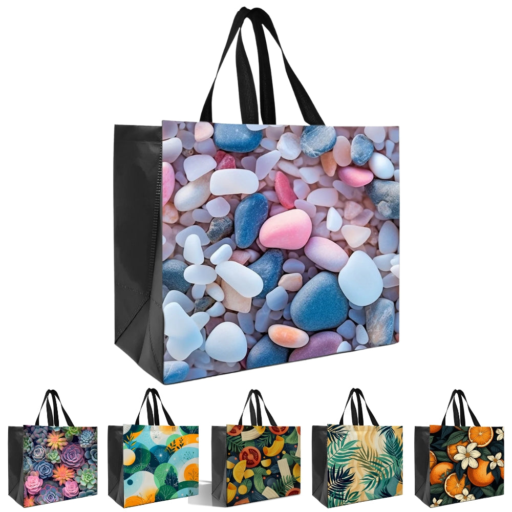 LAM03 - Assorted Design Reusable Laminated Shopping Bag | 110GSM, 36L
