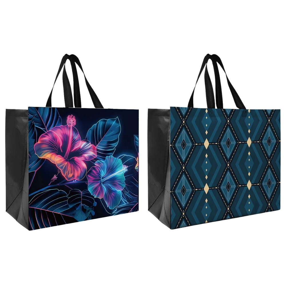 LAM03 - Botanical Prints Reusable Laminated Shopping Bag | 110GSM, 36L