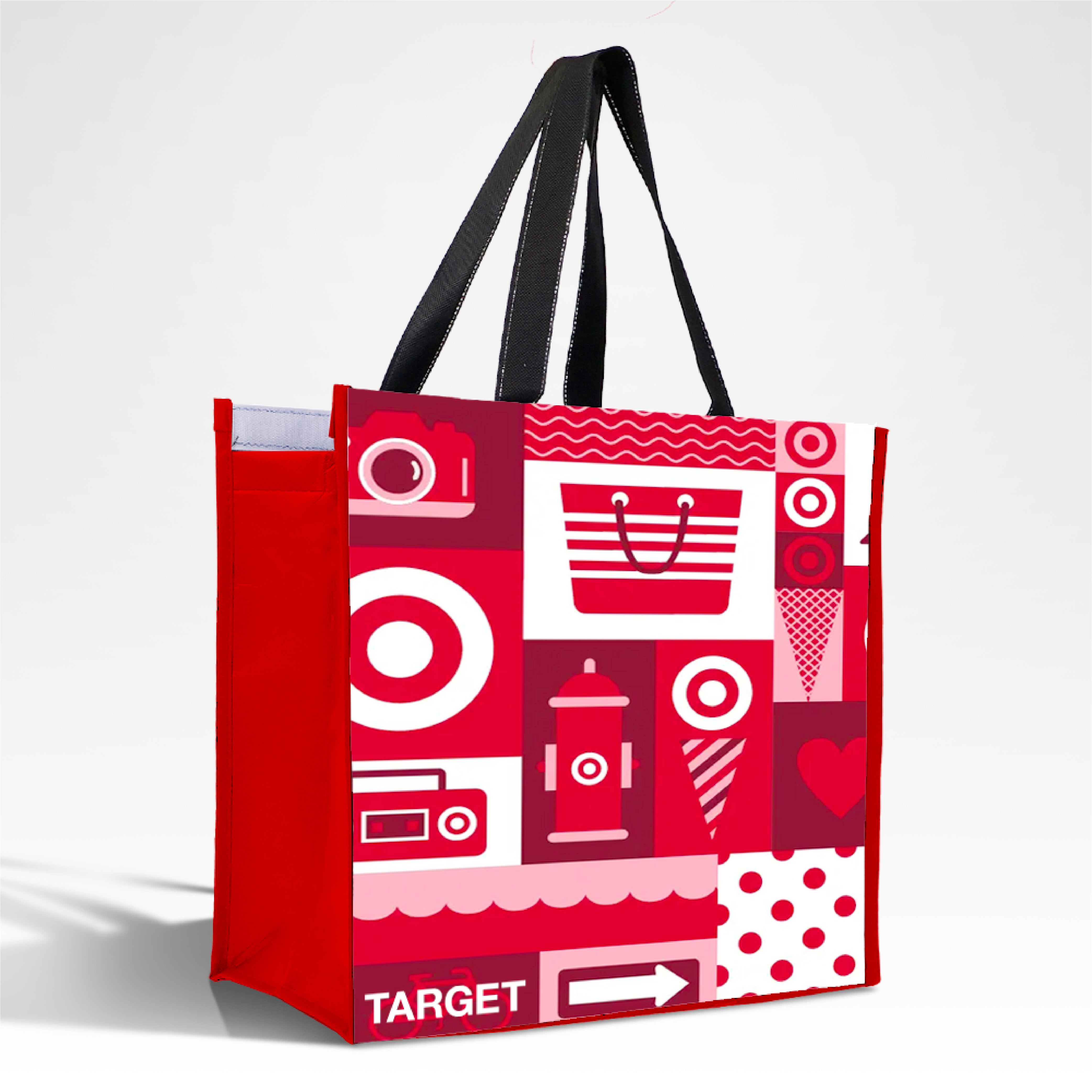 LAMCO - Assorted Design Reusable Laminated Cooler Shopping Bag | 70GSM, 28L