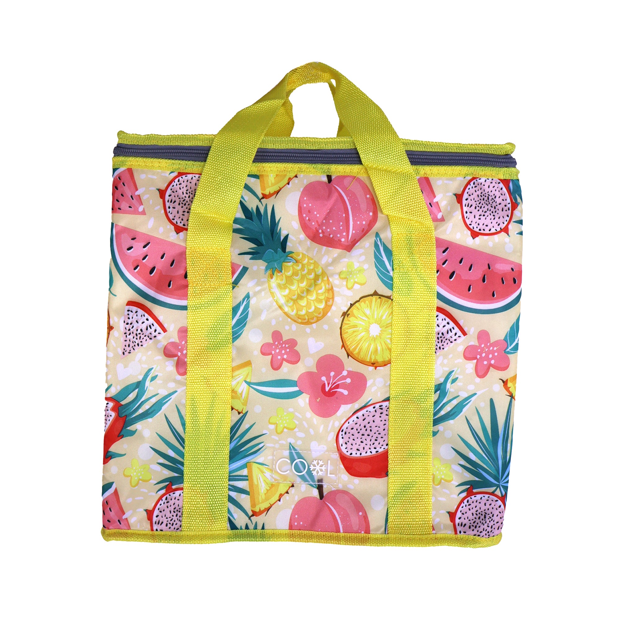 Bolsa Nevera Térmica con Asas - 16 Litros - Diseño Frutas Tropicales