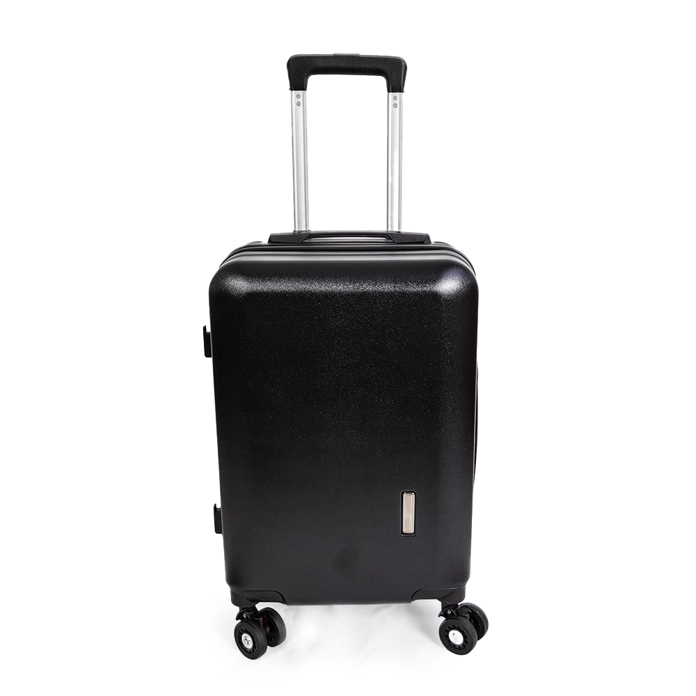 Madrid Anti-Scratch Hard Shell Carry-On Suitcase - Black