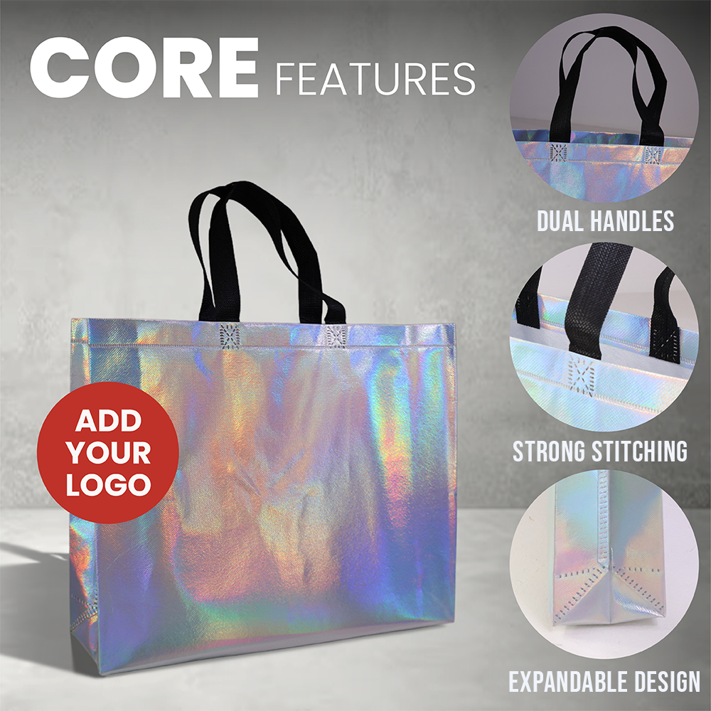 METB42 - M Assorted Reusable Laminated Metallic Gift Bag | 80GSM, 13L