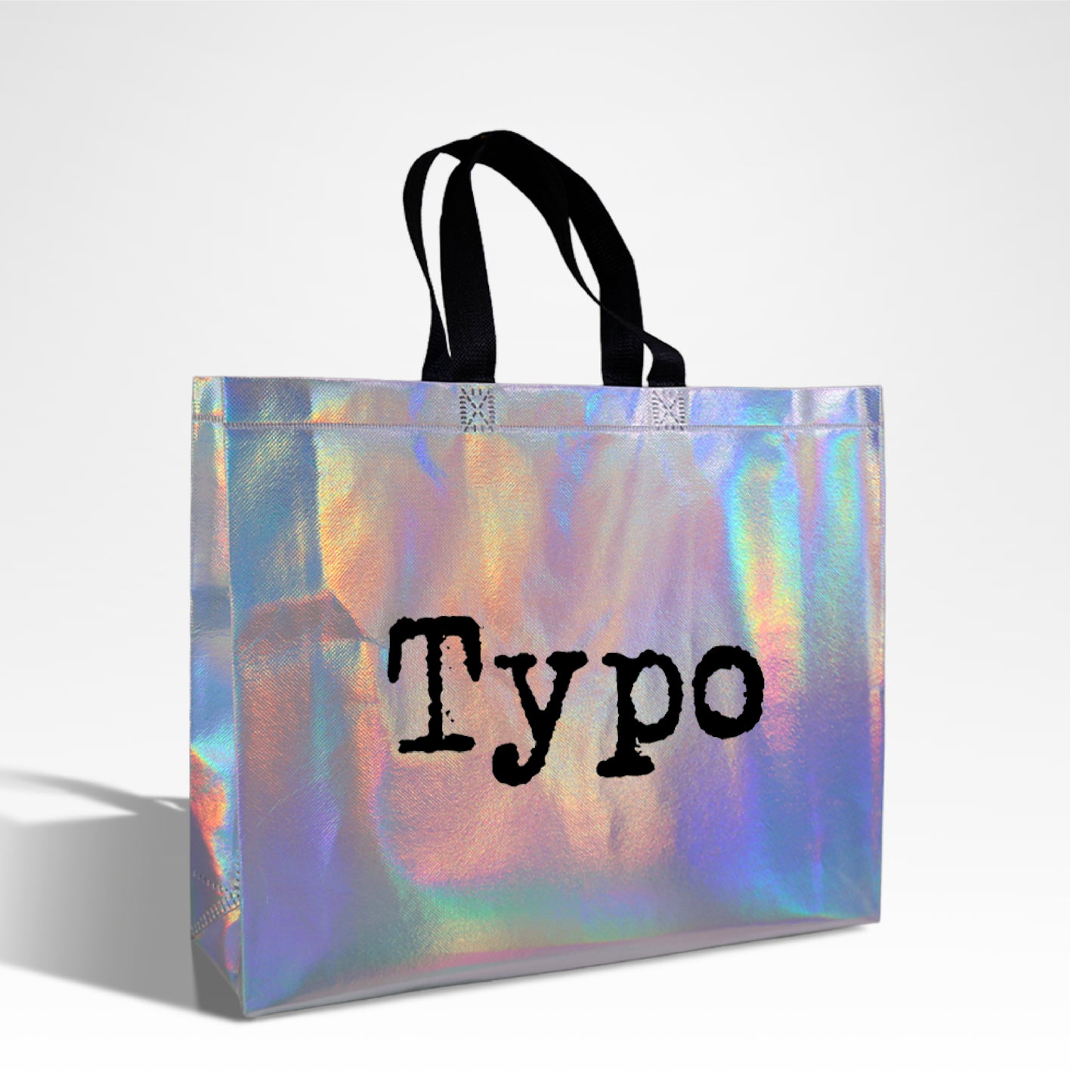 METB47 - Reusable Laminated Holographic Gift Bag | 70GSM, 17L