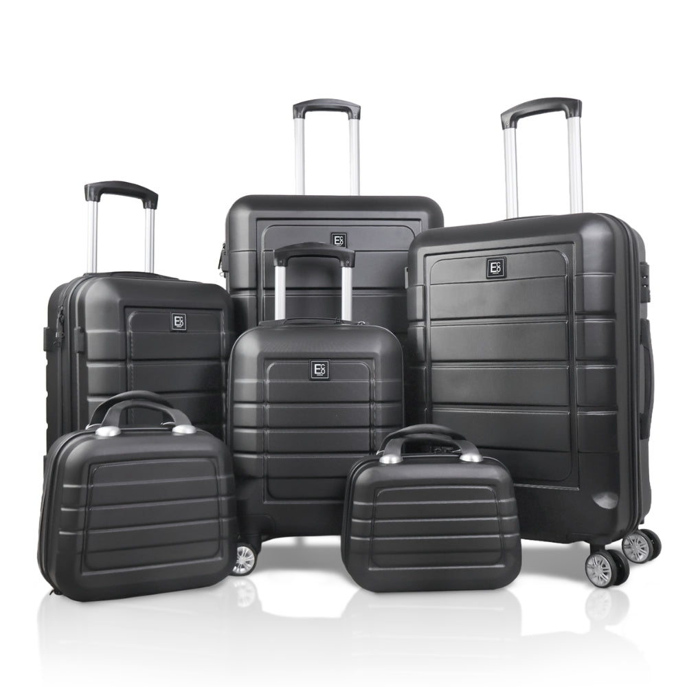 Milan Luggage Suitcases Hardshell on 360° Spinner Wheels with Cosmetic Bags
