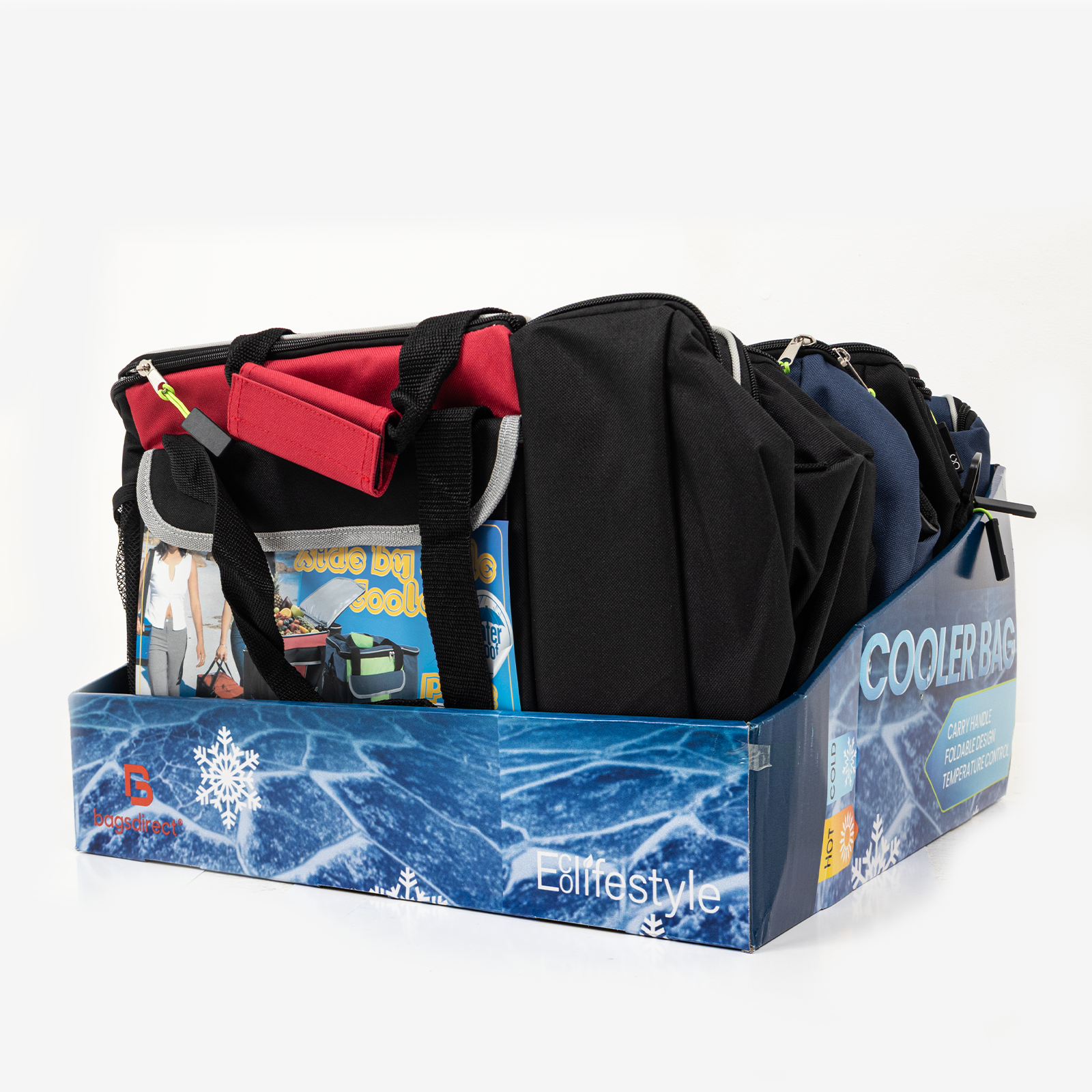 Bolsa térmica aislante con 2 bolsillos laterales y asas de transporte - 48 L