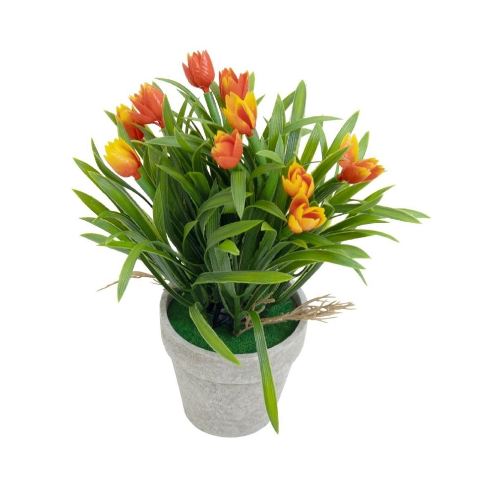 Artificial Plant Tulips in Paper Pot – 10x27cm (4 Assorted Colours)