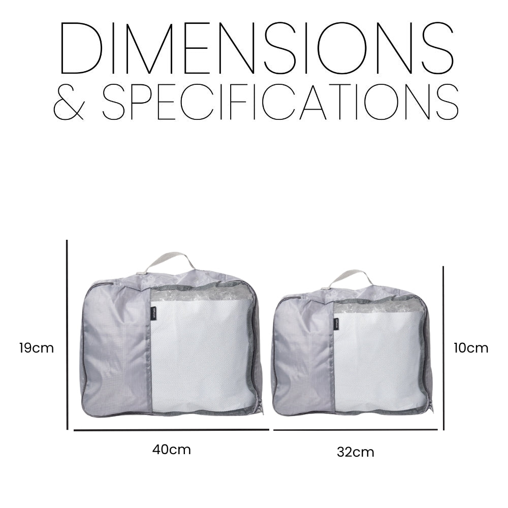 Travel Packing Cubes - Grey