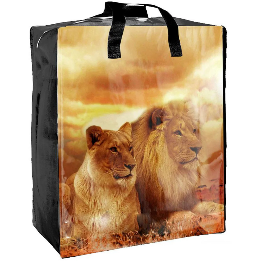 Bolsa de compras laminada reutilizable con cremallera | 120GSM, 35L