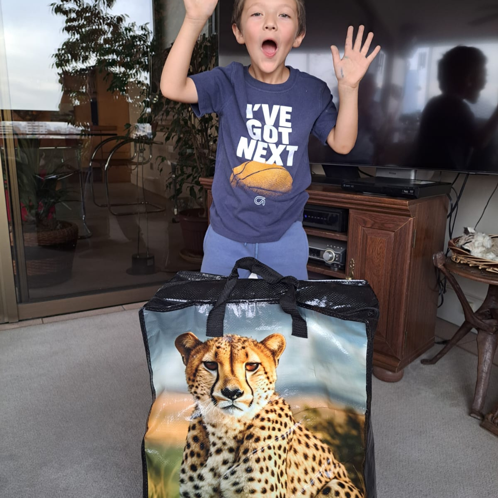 Bolsa de compras laminada reutilizable con cremallera | 120GSM, 35L