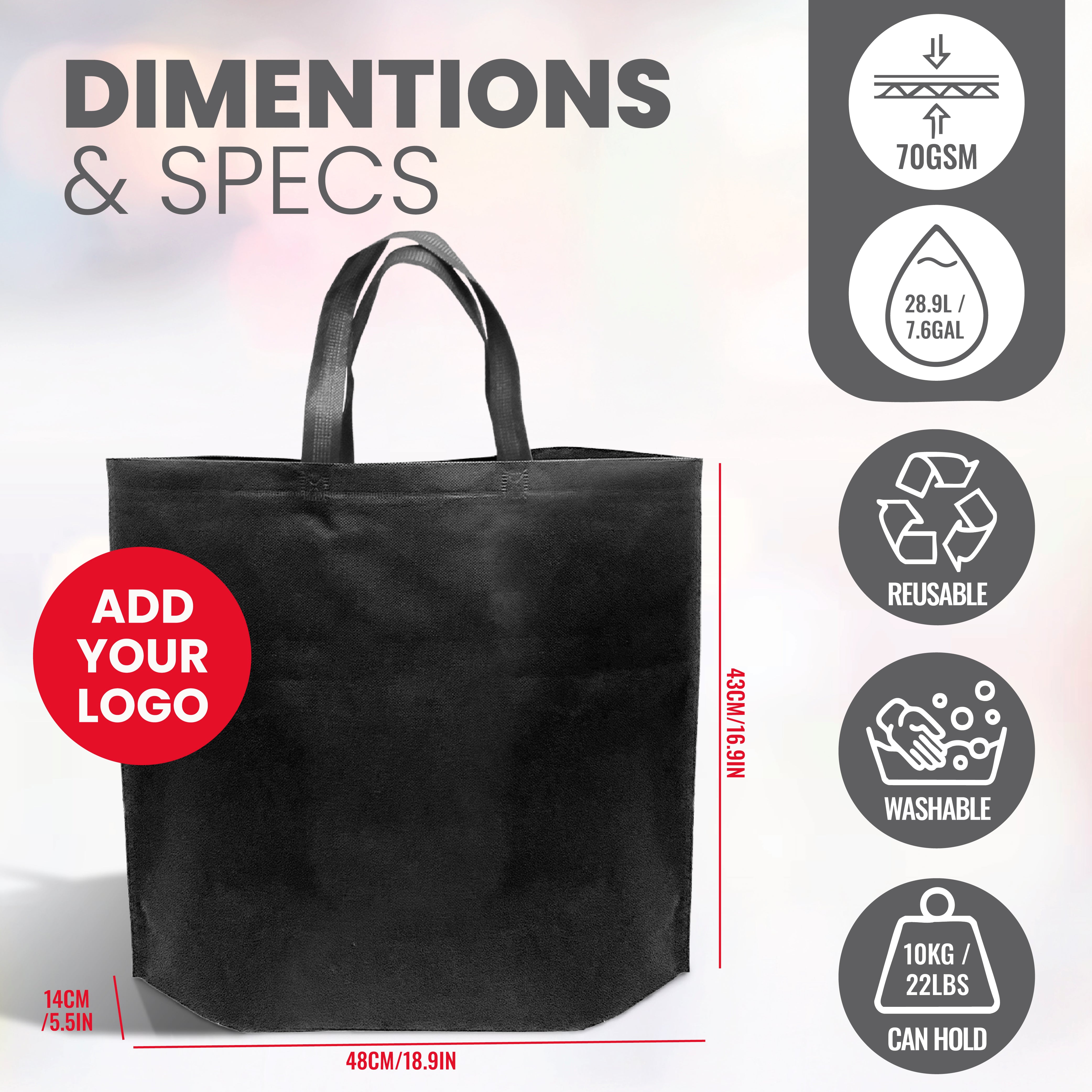 Soft Beige Reusable Non-Woven Shopping Bag | 70GSM, 27L