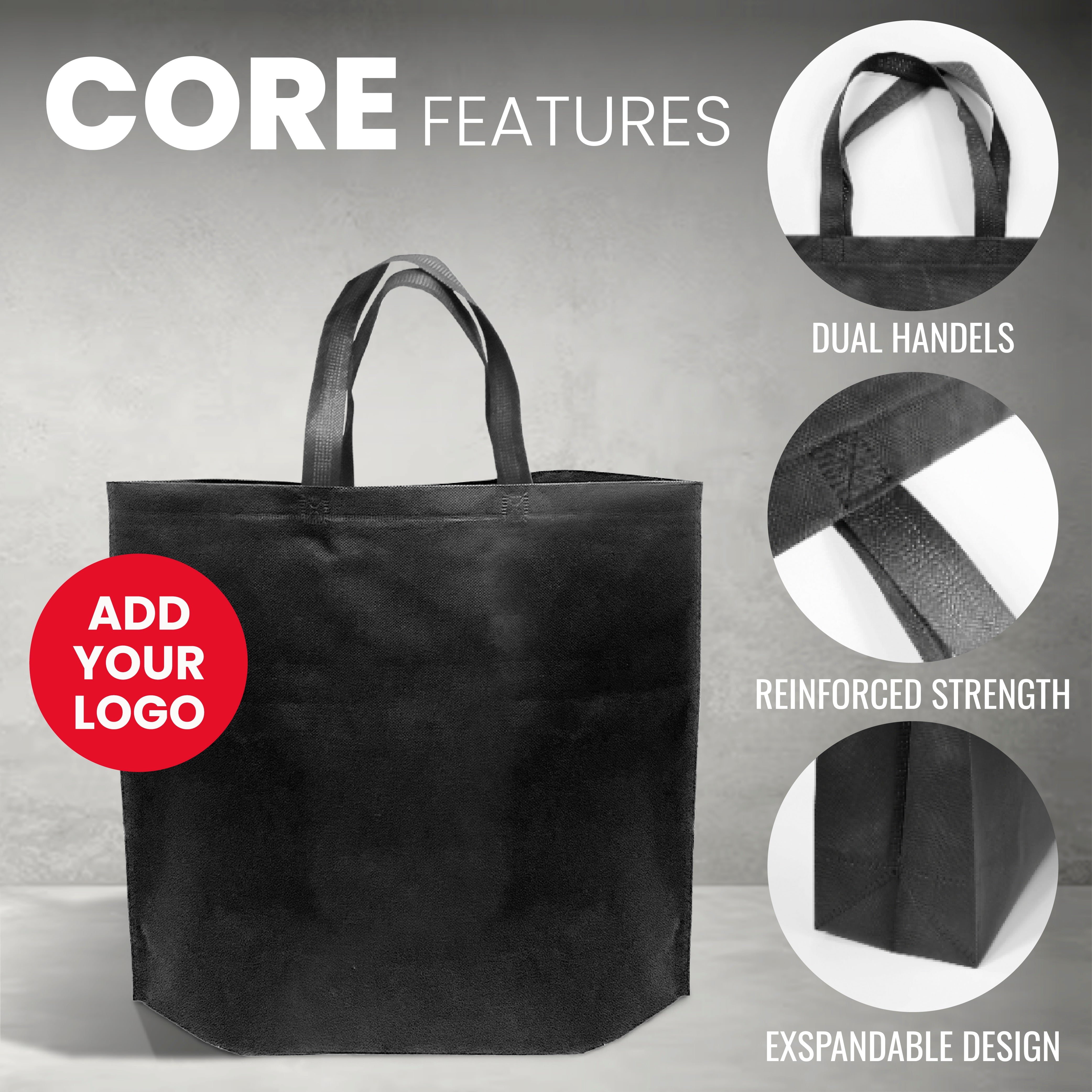Soft Beige Reusable Non-Woven Shopping Bag | 70GSM, 27L