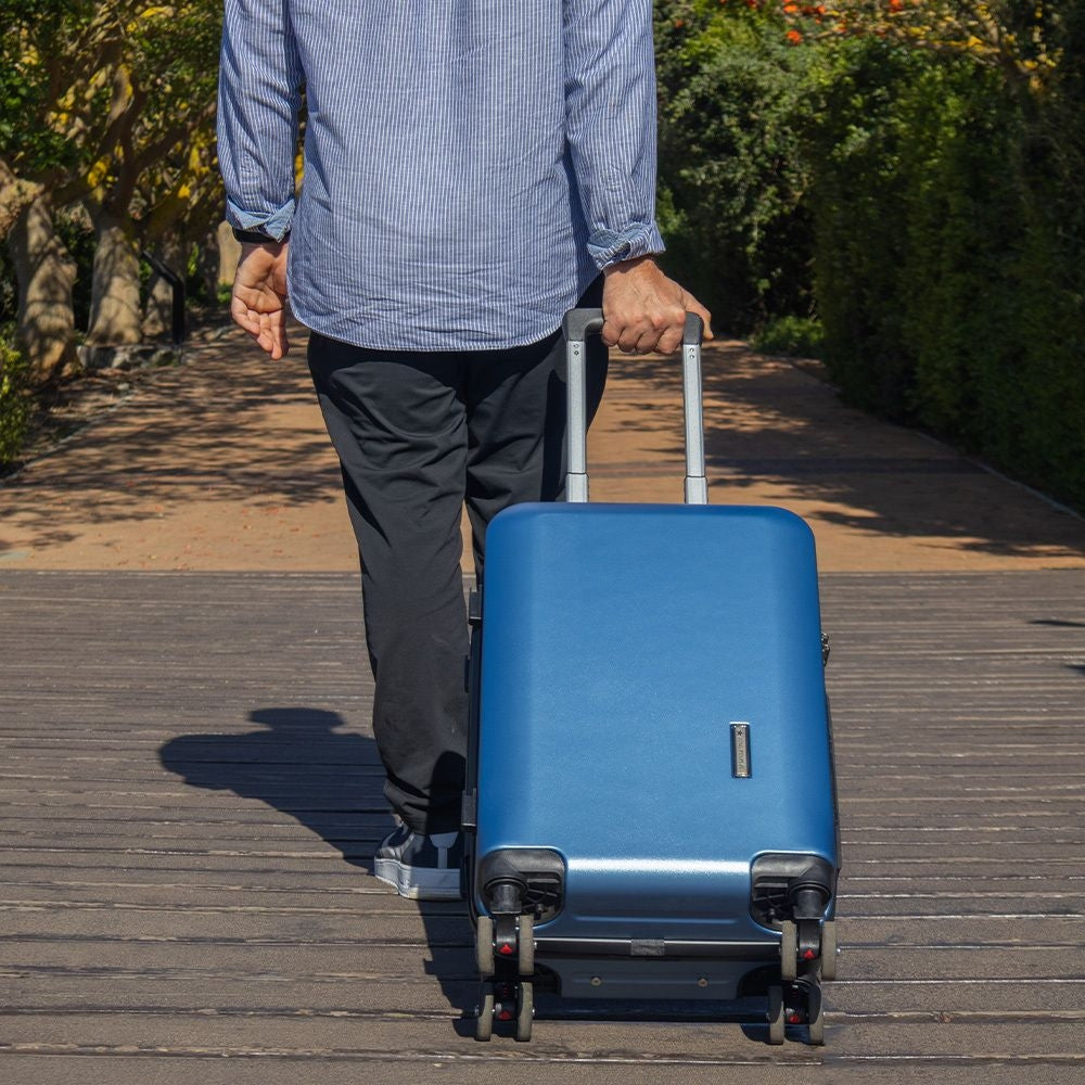 Sydney Anti-Scratch Hard Shell Carry-On Suitcase - Blue