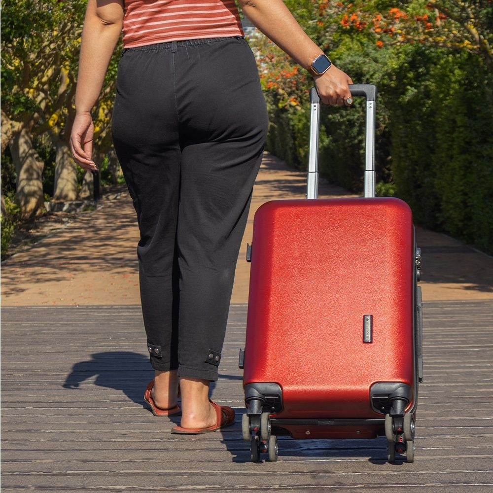 Sydney Anti-Scratch Hard Shell Carry-On Suitcase - Red