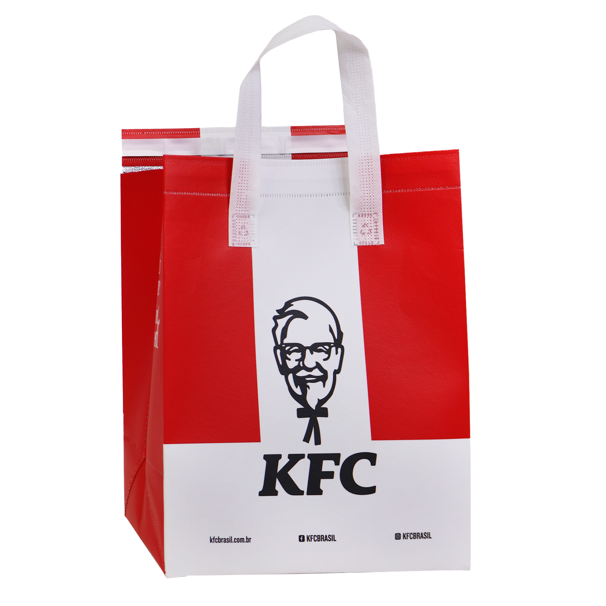 TA-S24 - KFC Reusable Laminated Takeaway Bag with Adhesive Seal | 70GSM, 12L