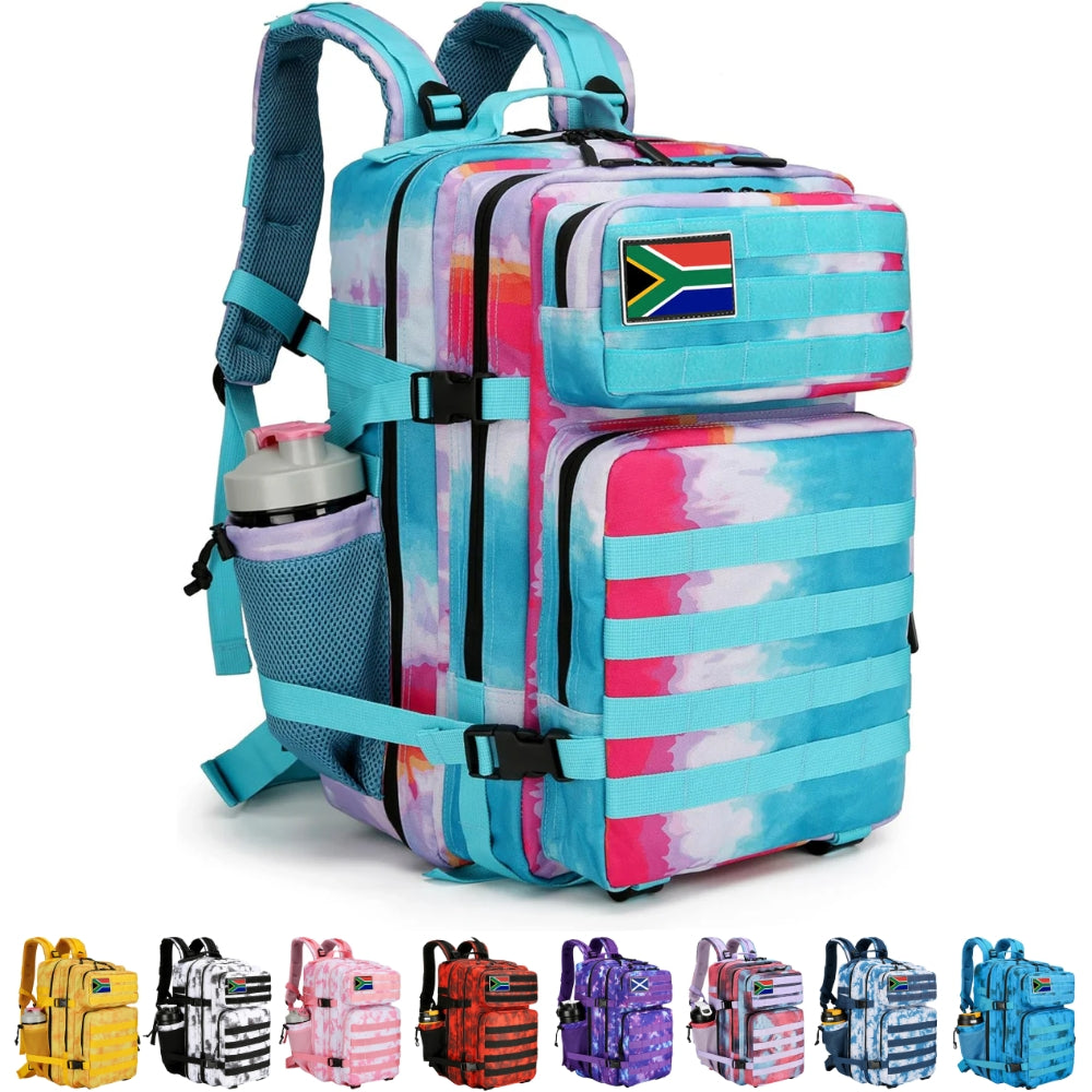 Tactical Water-Resistant Tie Die Backpack – 28L