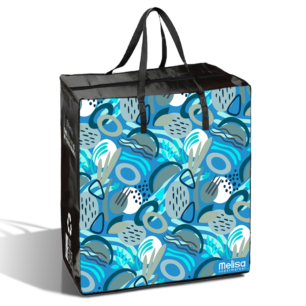 TAXI01 - Medium Assorted Design Laminated Taxi Shopping Bag with Zipper | 120GSM, 36L