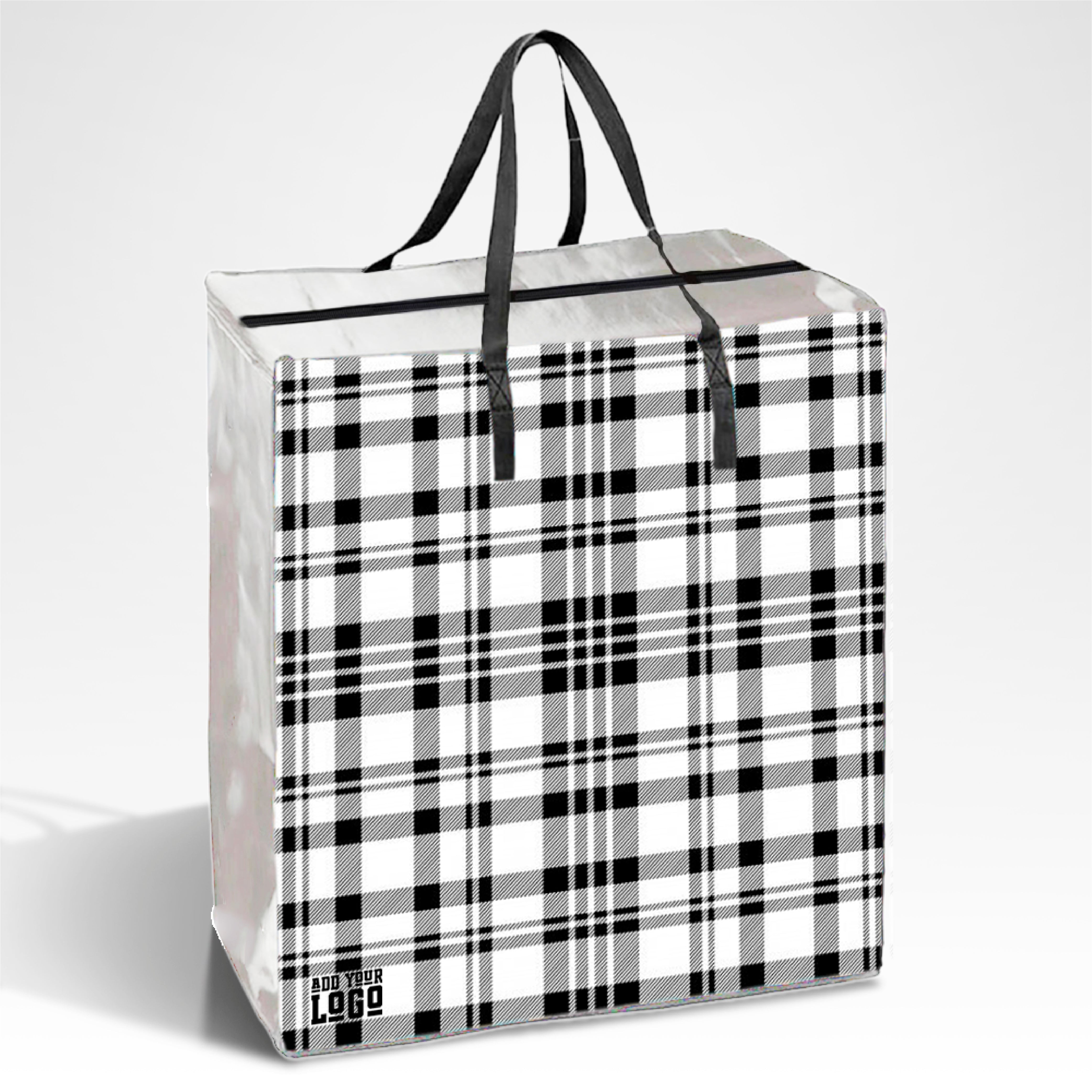 Bolsa de compras laminada reutilizable con cremallera | 120GSM, 35L