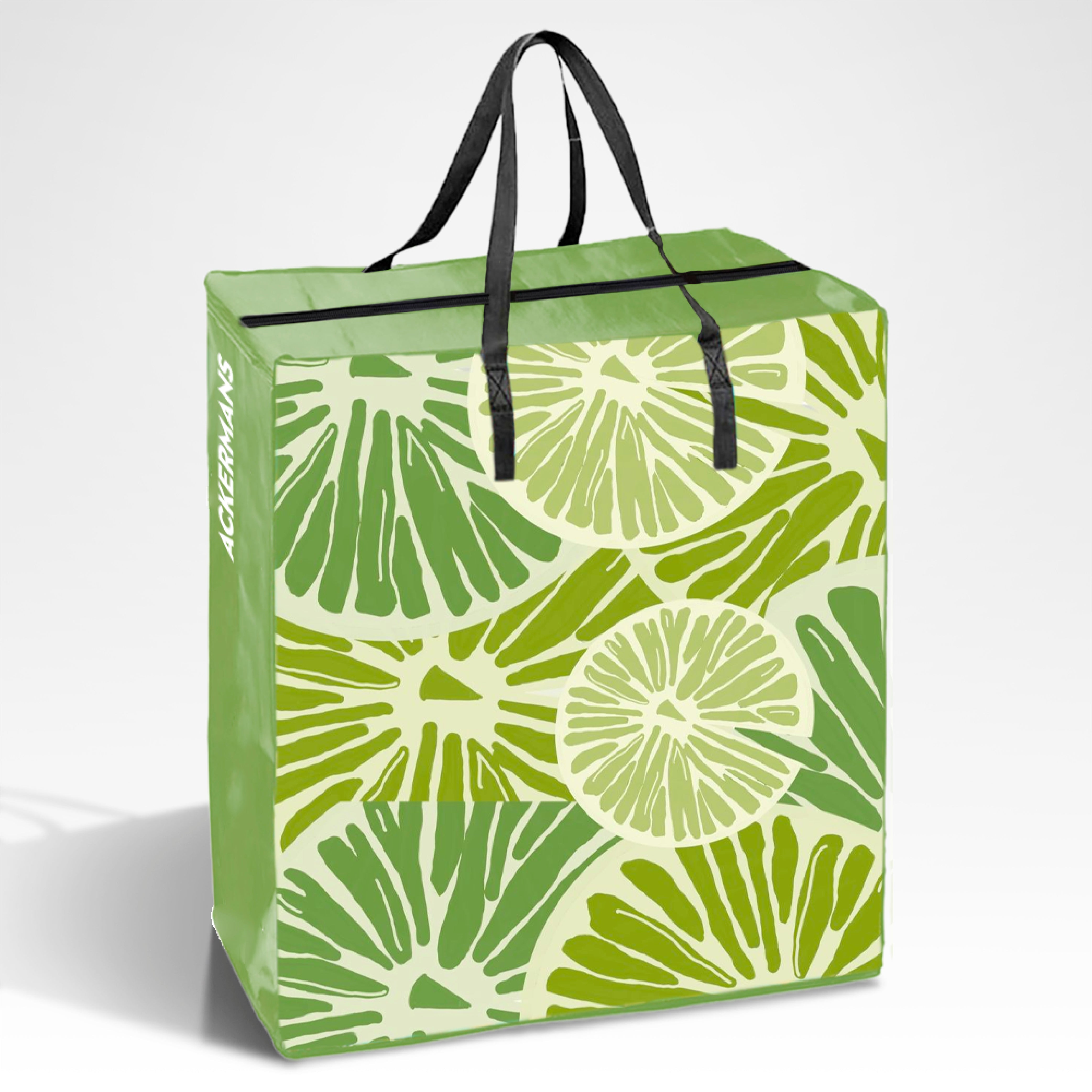 TAXI02 - Large Assorted Design Laminated Taxi Shopping Bag with Zipper | 120GSM, 56L