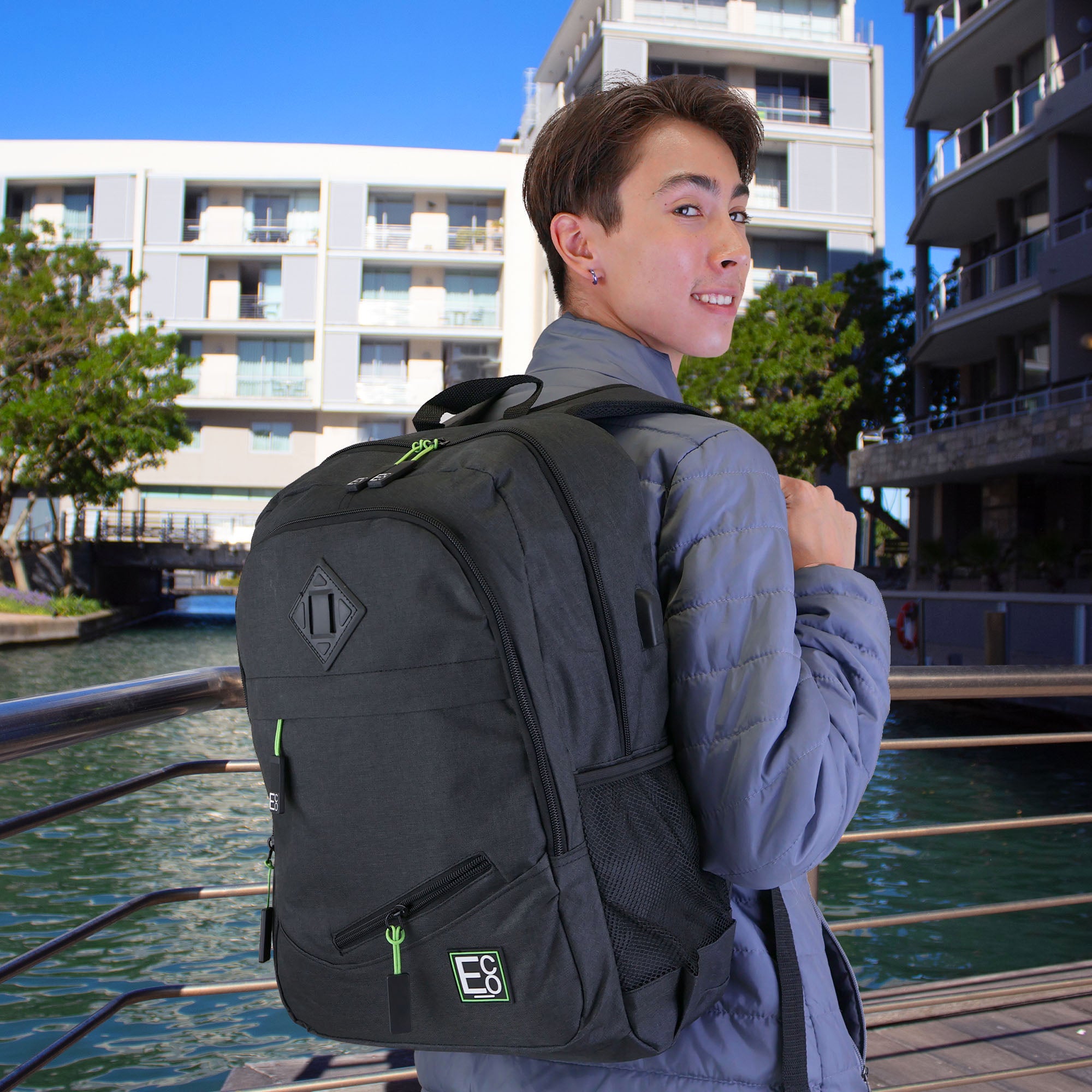 Backpack with USB Laptop or Phone Charging Port