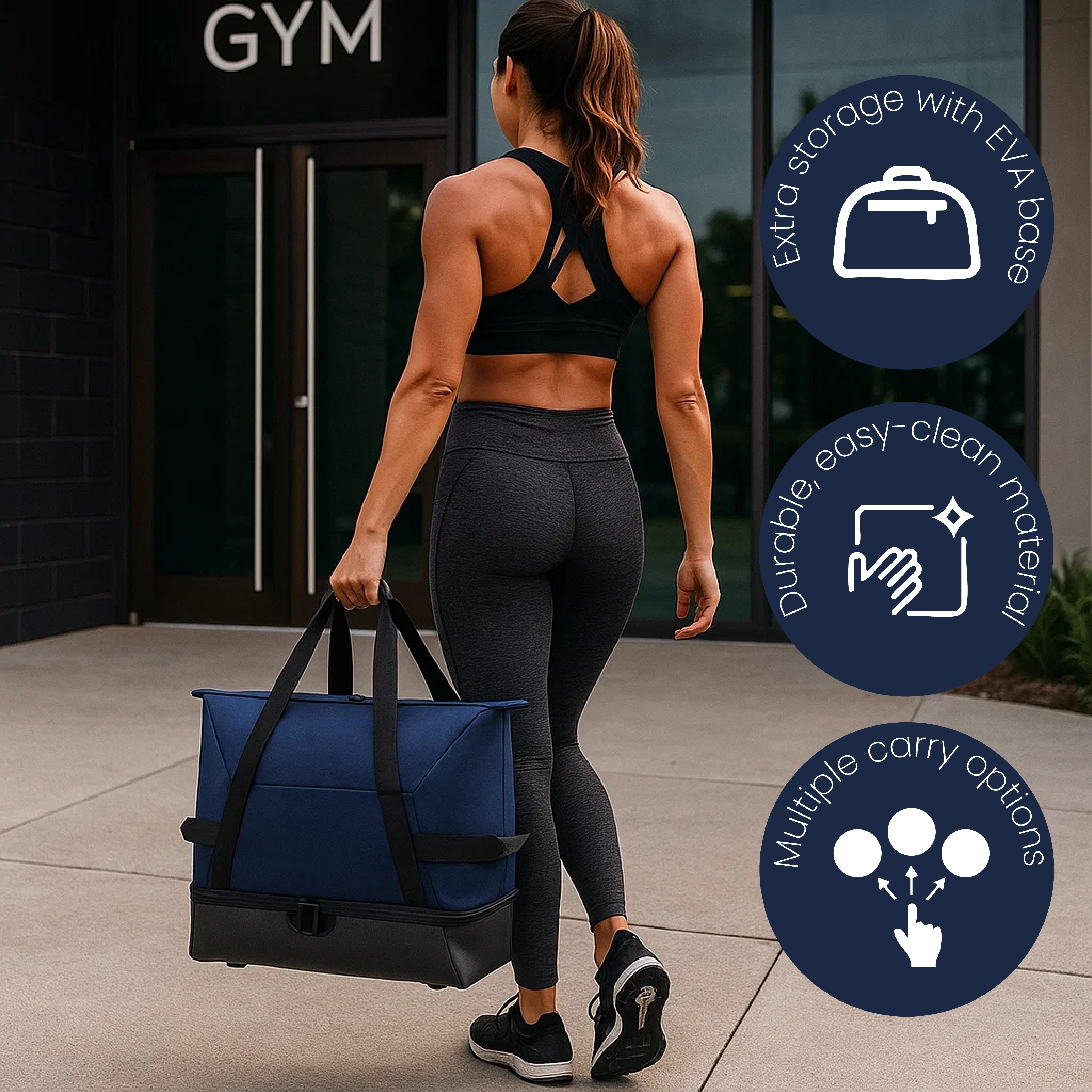 Double Decker Brandable Duffel Bag | 55L, Polyester