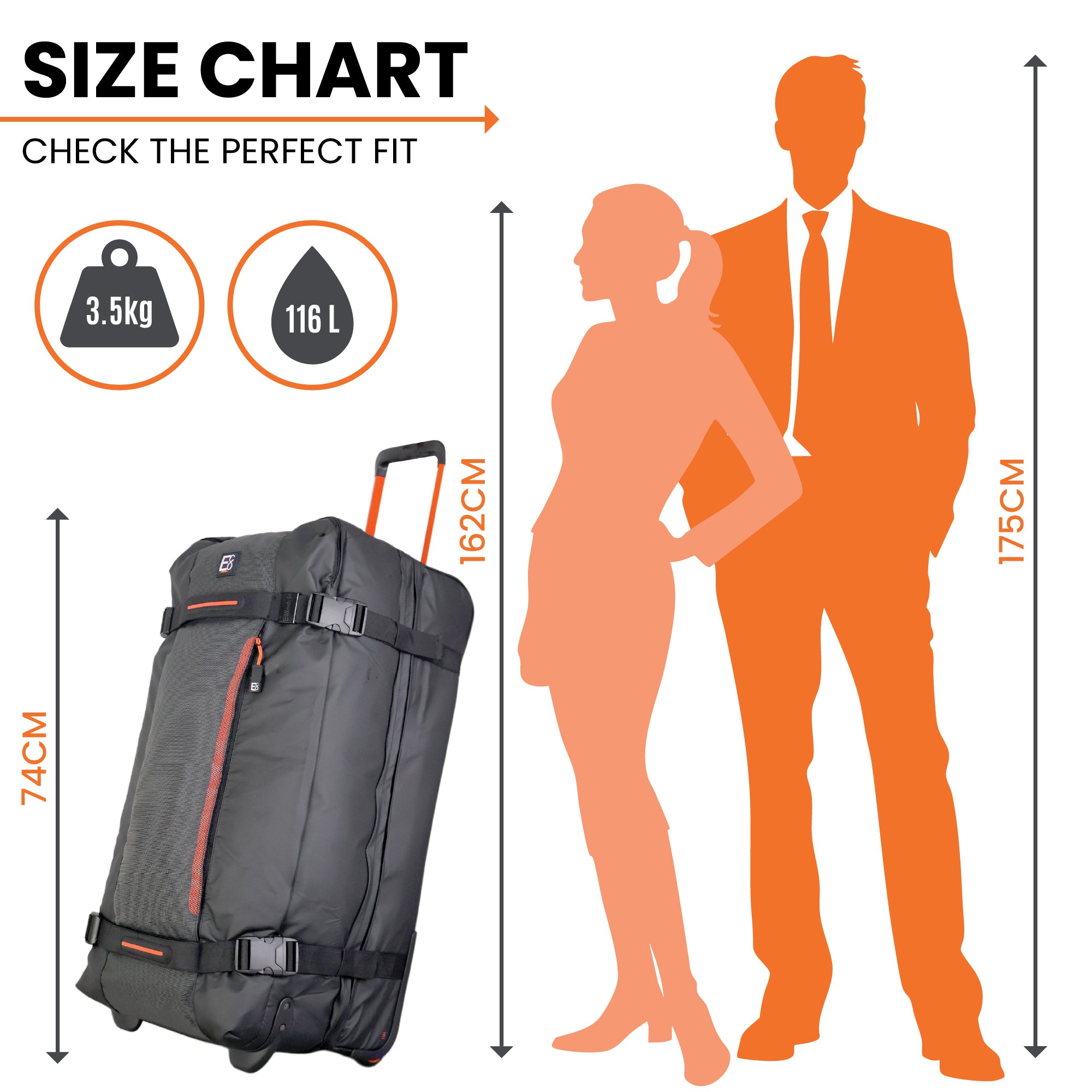 Bolsa de lona con ruedas Dallas