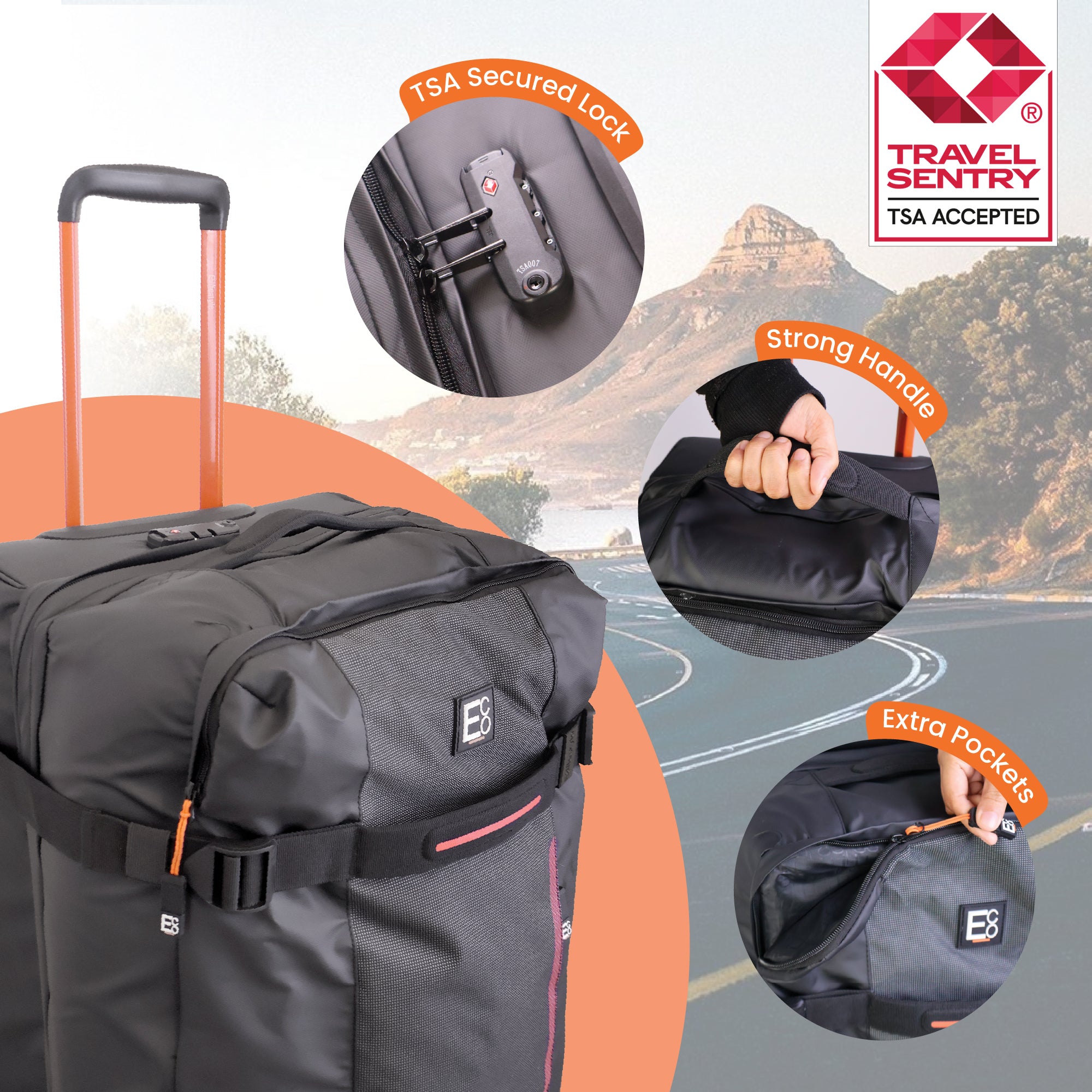 Bolsa de lona con ruedas Dallas