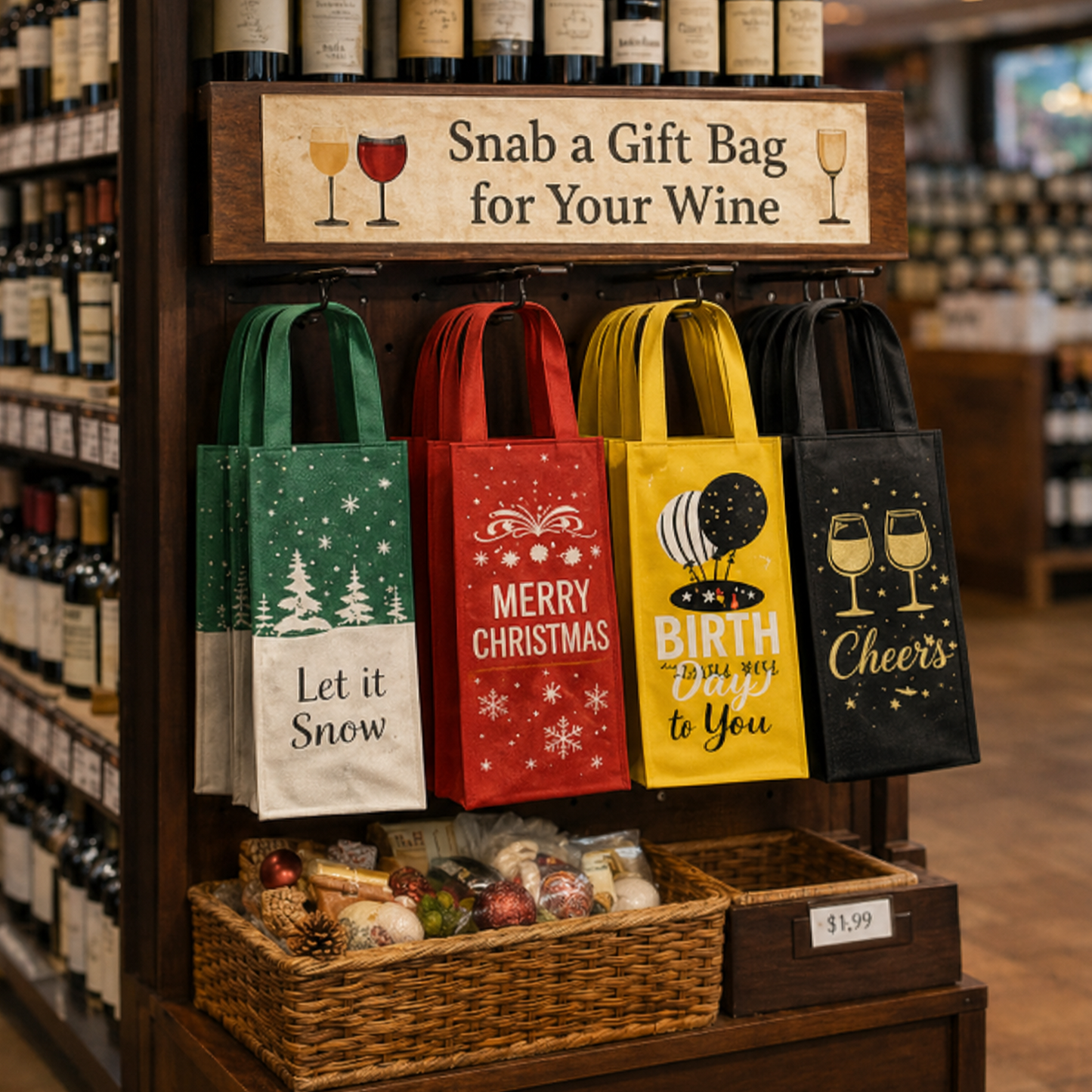 Reusable Non-Woven Liquor Bags | 70GSM, 3.5-30L