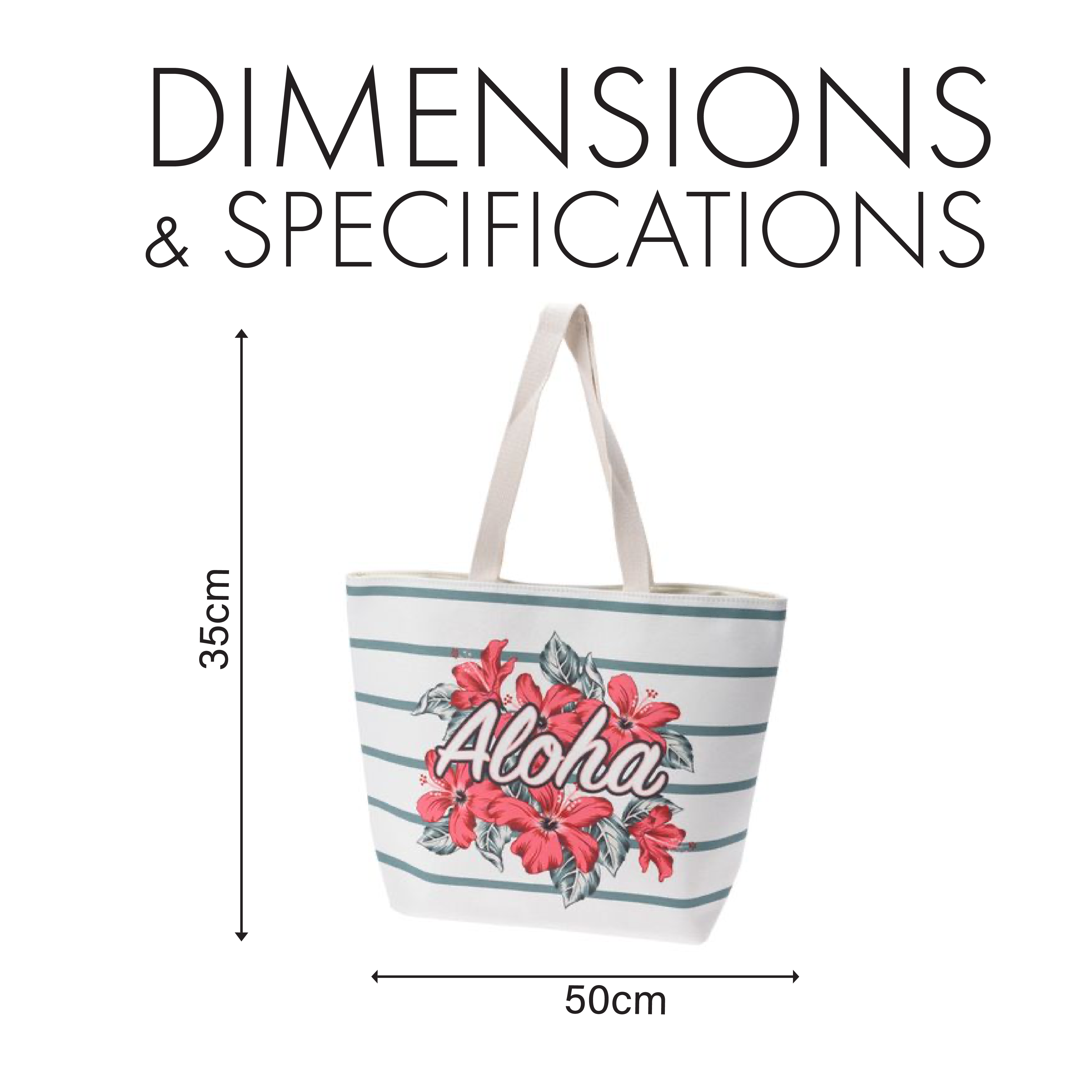 Bolso de Playa con Estampado Aloha y Diseño Floral