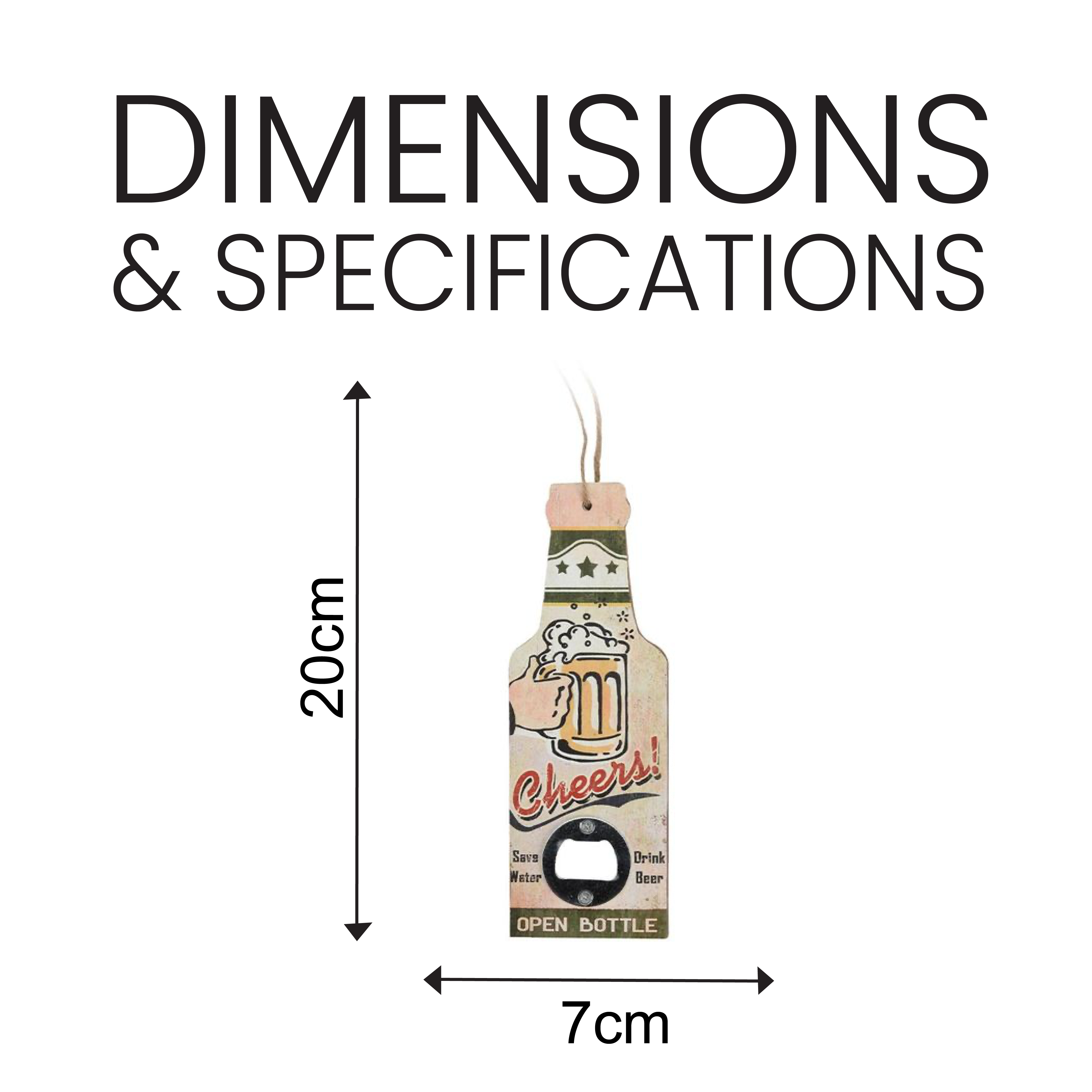 Beer Bottle Opener with String for Wall Hanging